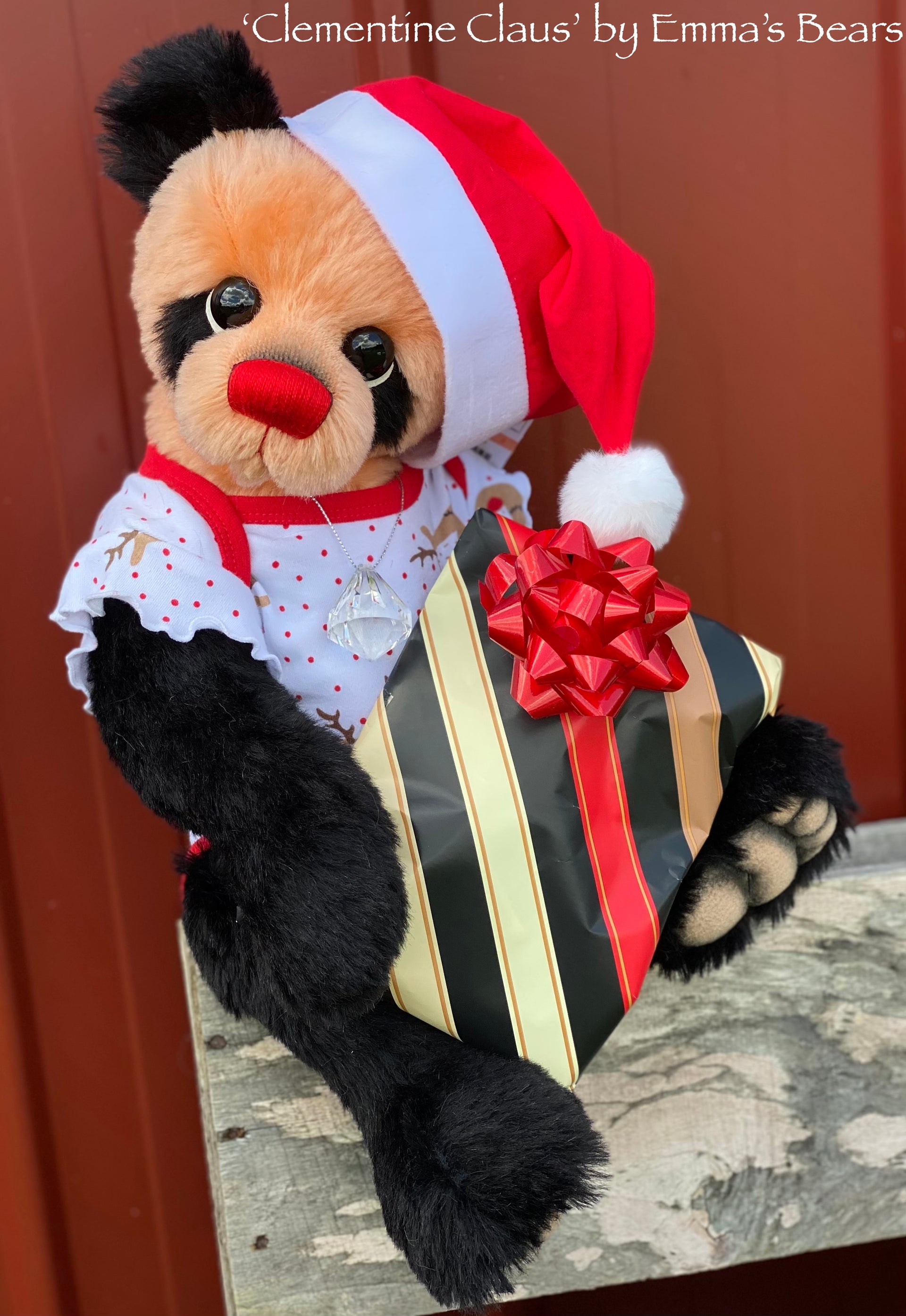 Clementine Claus - 17" Christmas 2023 Artist Bear by Emma's Bears - OOAK