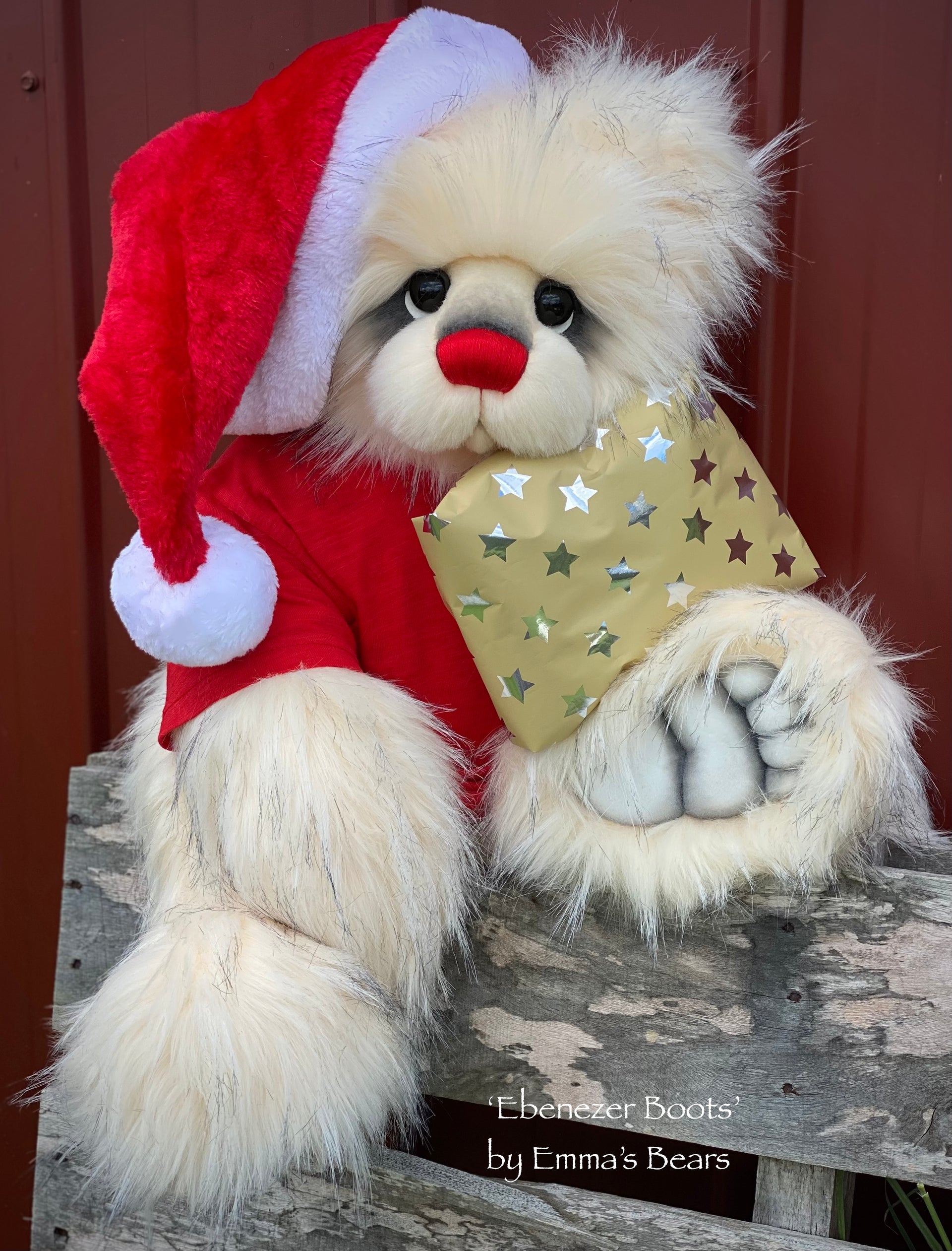 Ebenezer Boots - 24" Christmas 2023 Artist Bear by Emma's Bears - OOAK