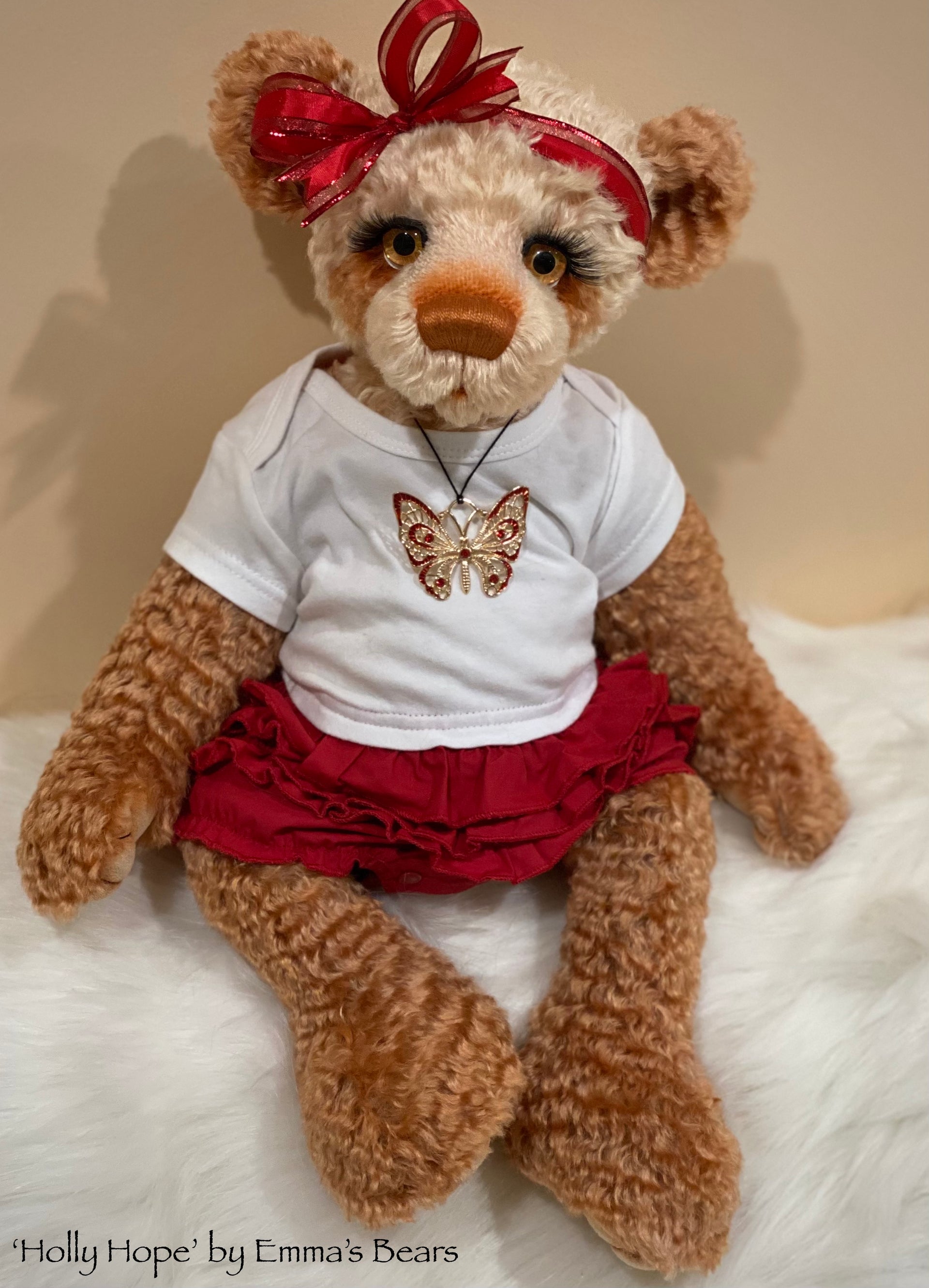 Holly Hope - 21" Christmas 2023 Artist Bear by Emma's Bears - OOAK