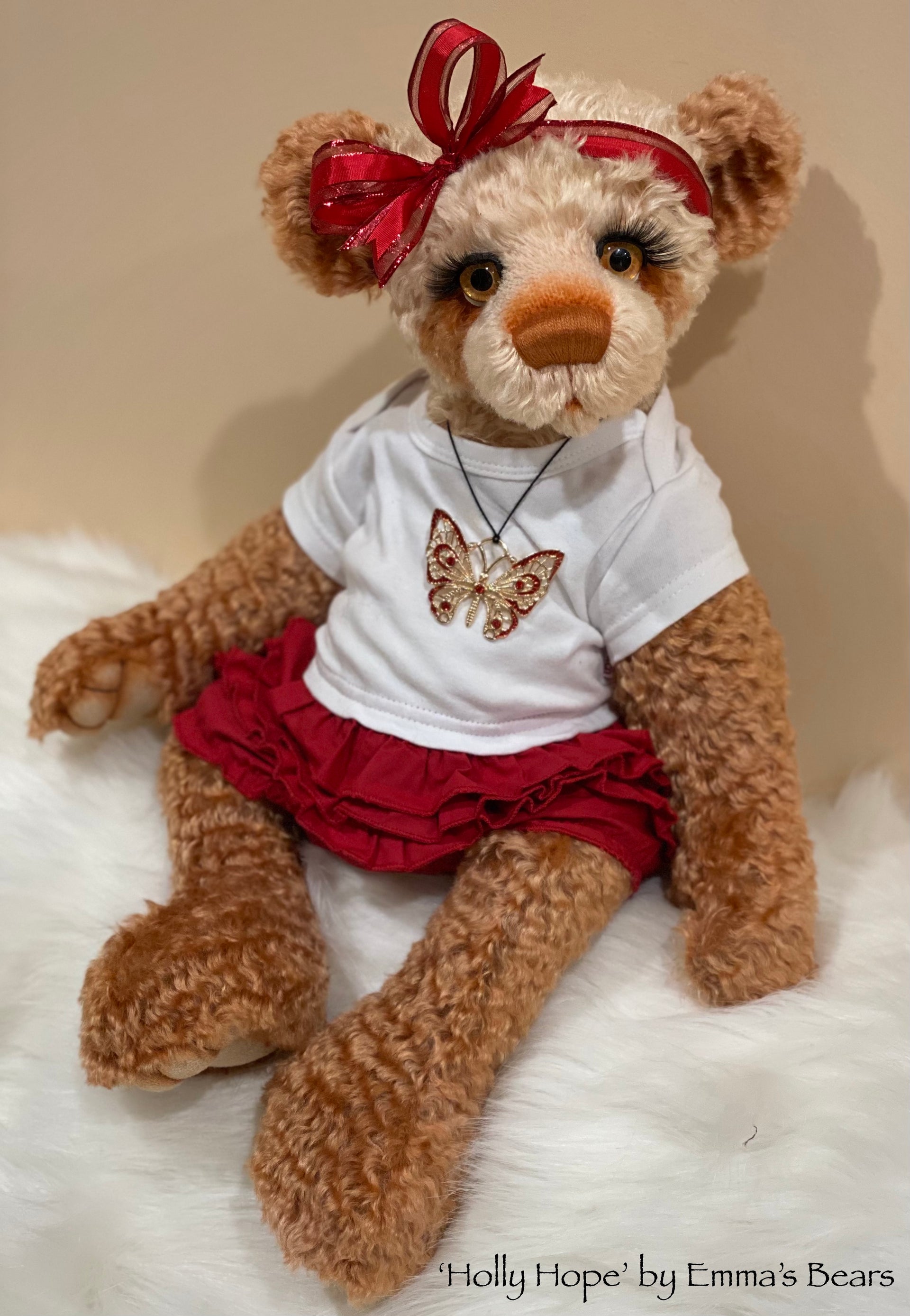 Holly Hope - 21" Christmas 2023 Artist Bear by Emma's Bears - OOAK