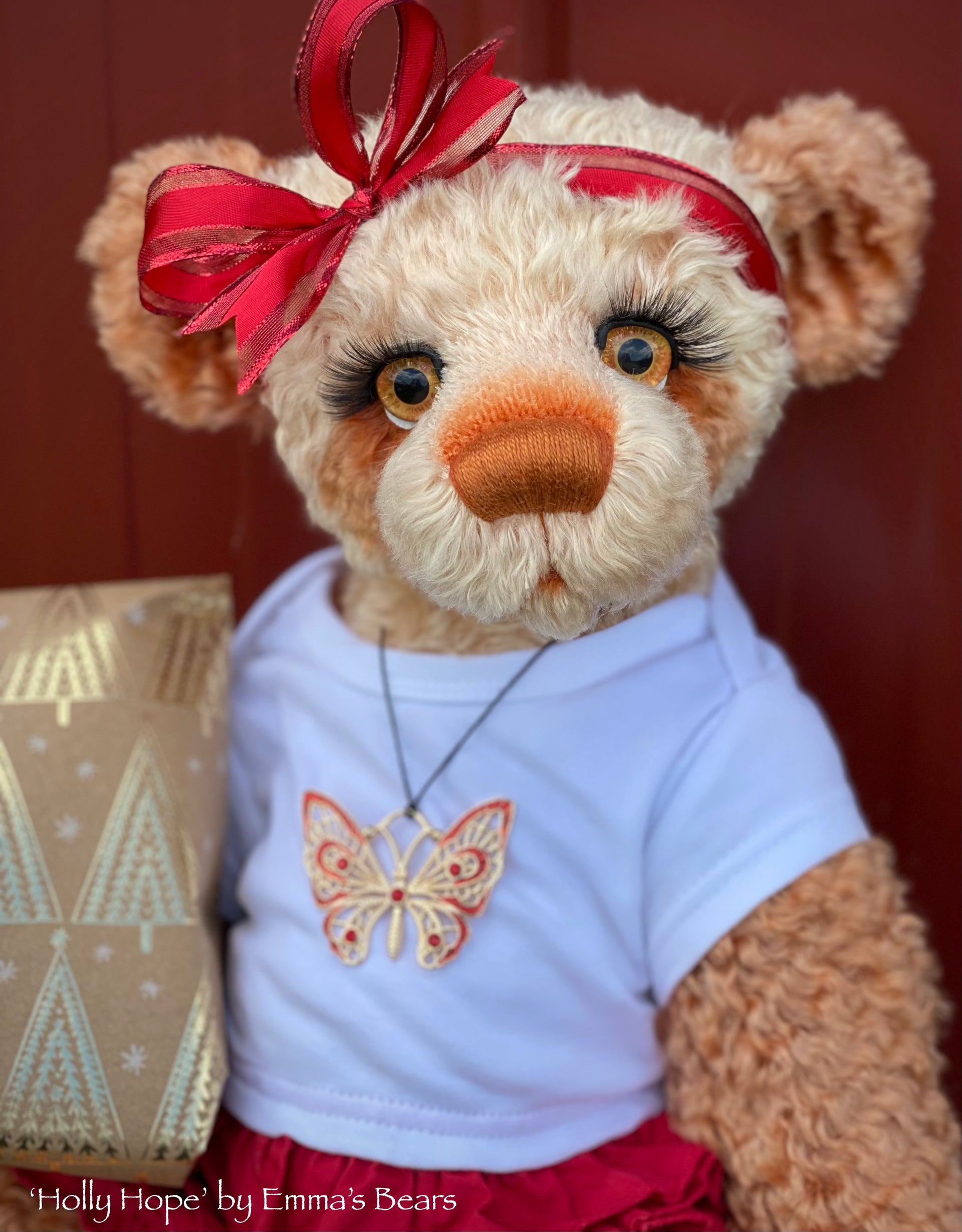 Holly Hope - 21" Christmas 2023 Artist Bear by Emma's Bears - OOAK