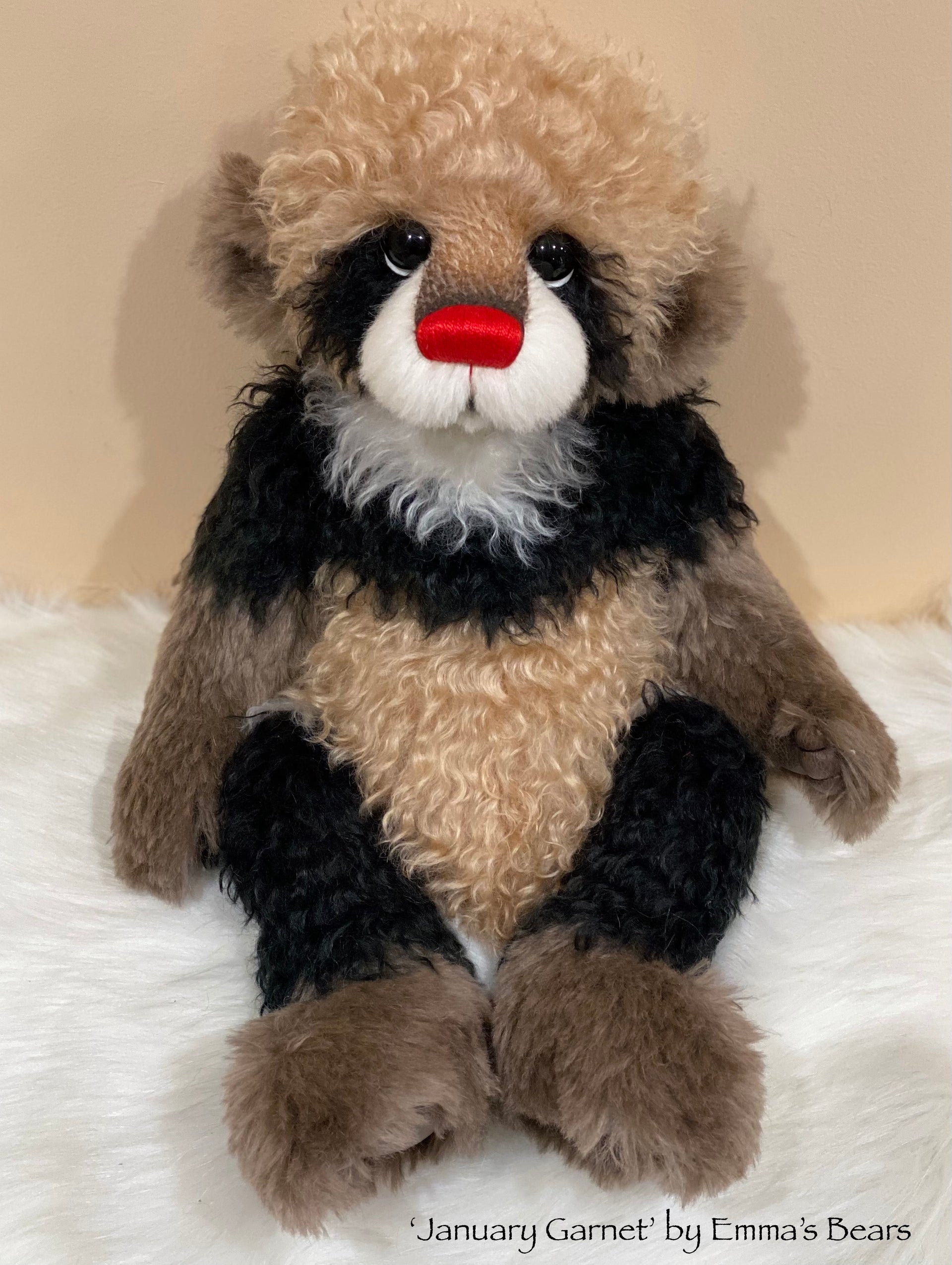 January Garnet - 18" Christmas 2023 Artist Bear by Emma's Bears - OOAK