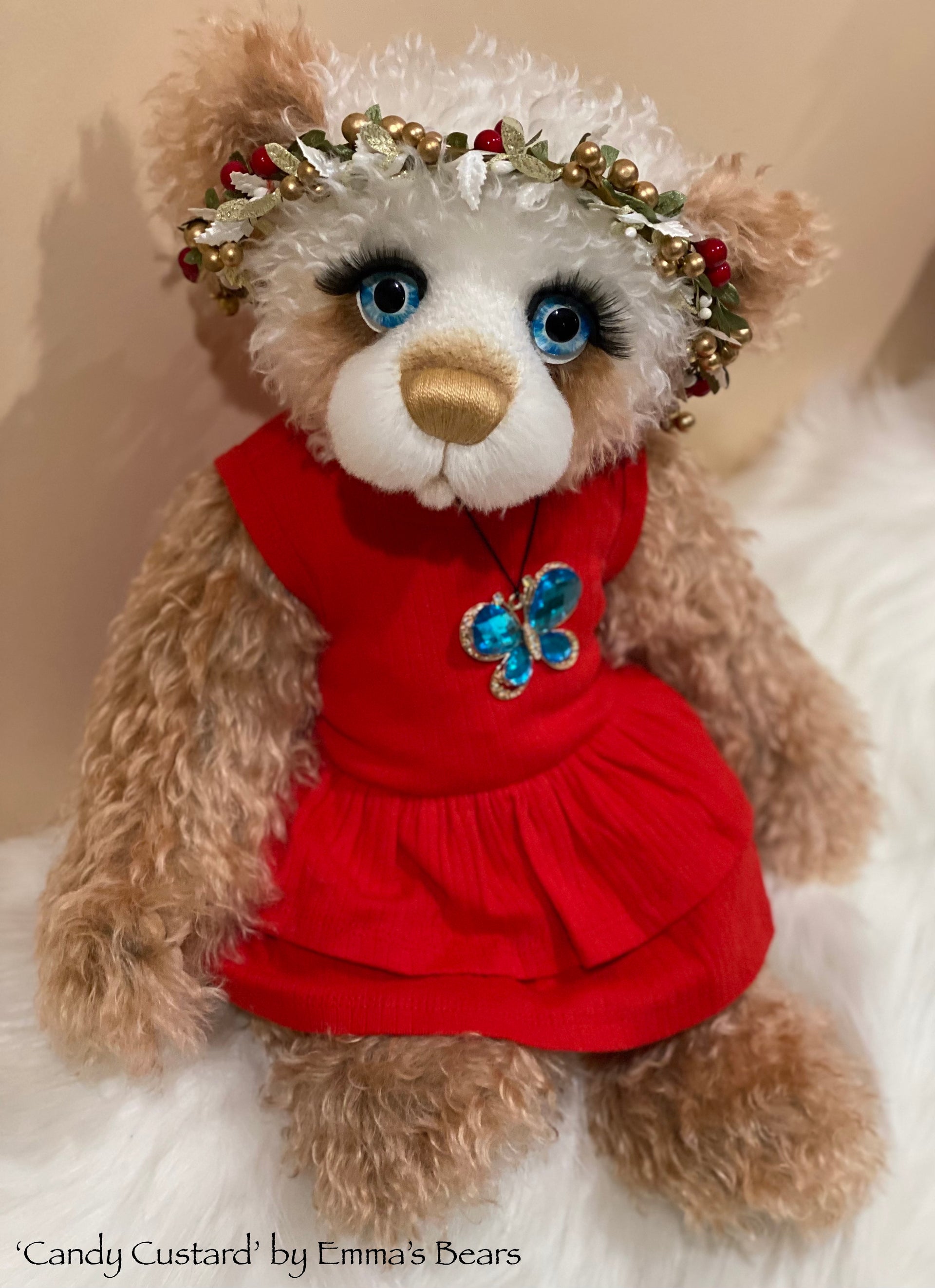 Candy Custard - 21" Christmas 2023 Artist Bear by Emma's Bears - OOAK