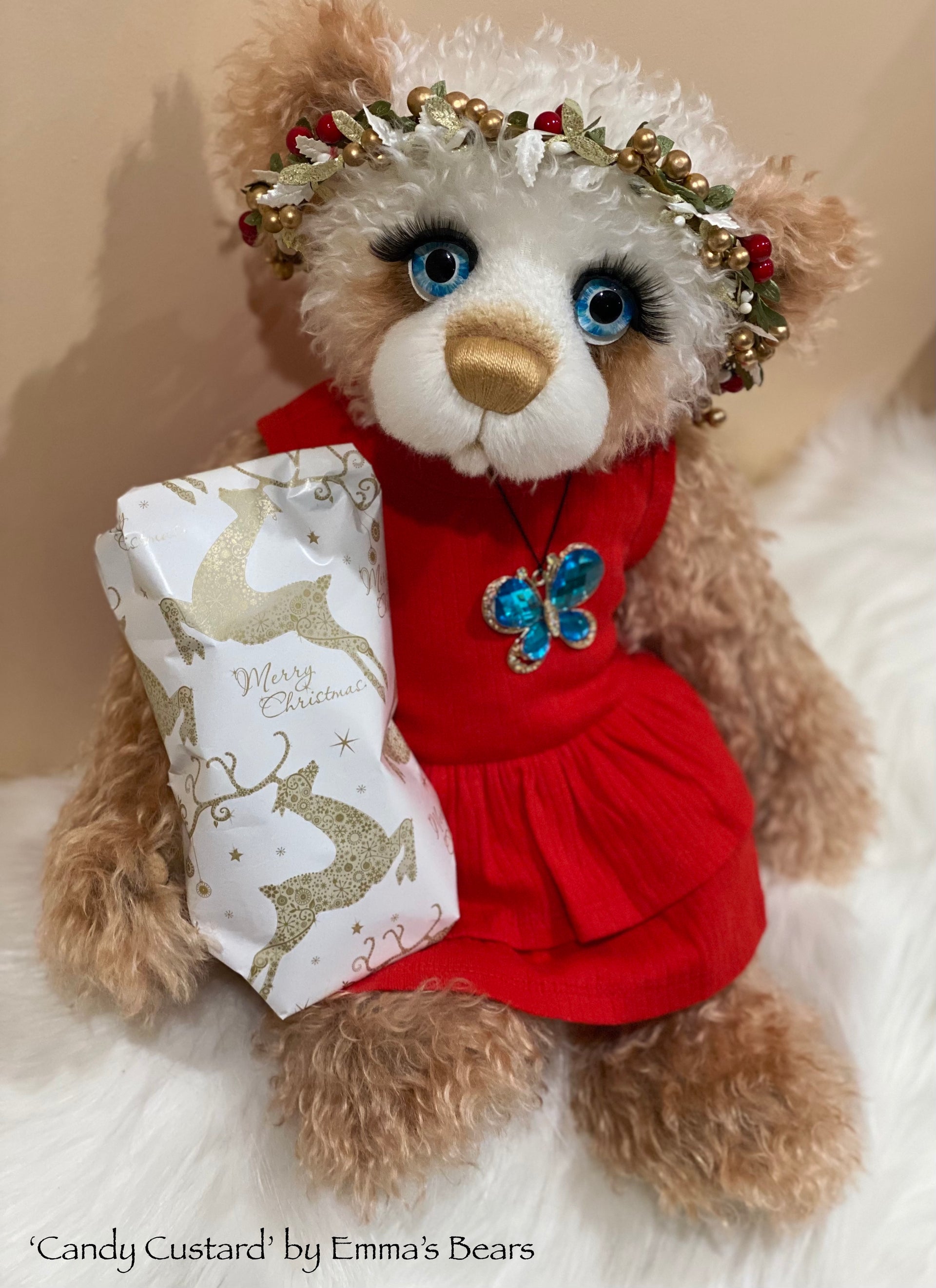 Candy Custard - 21" Christmas 2023 Artist Bear by Emma's Bears - OOAK