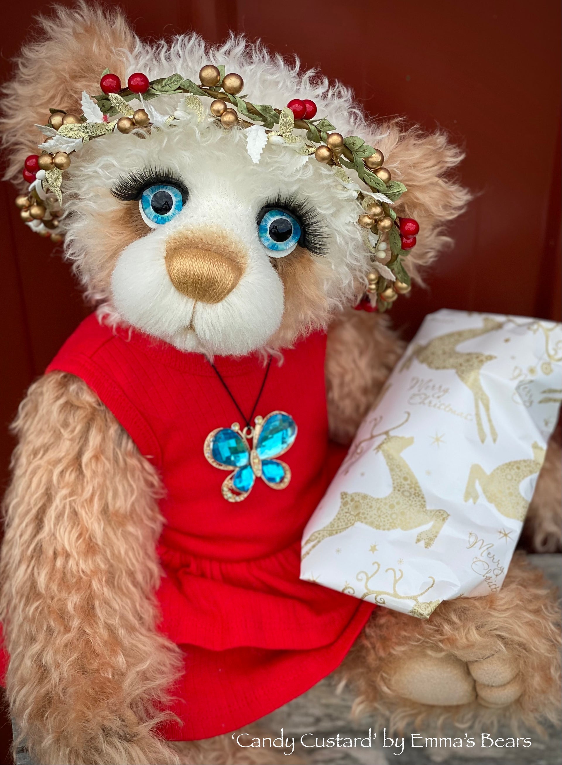 Candy Custard - 21" Christmas 2023 Artist Bear by Emma's Bears - OOAK