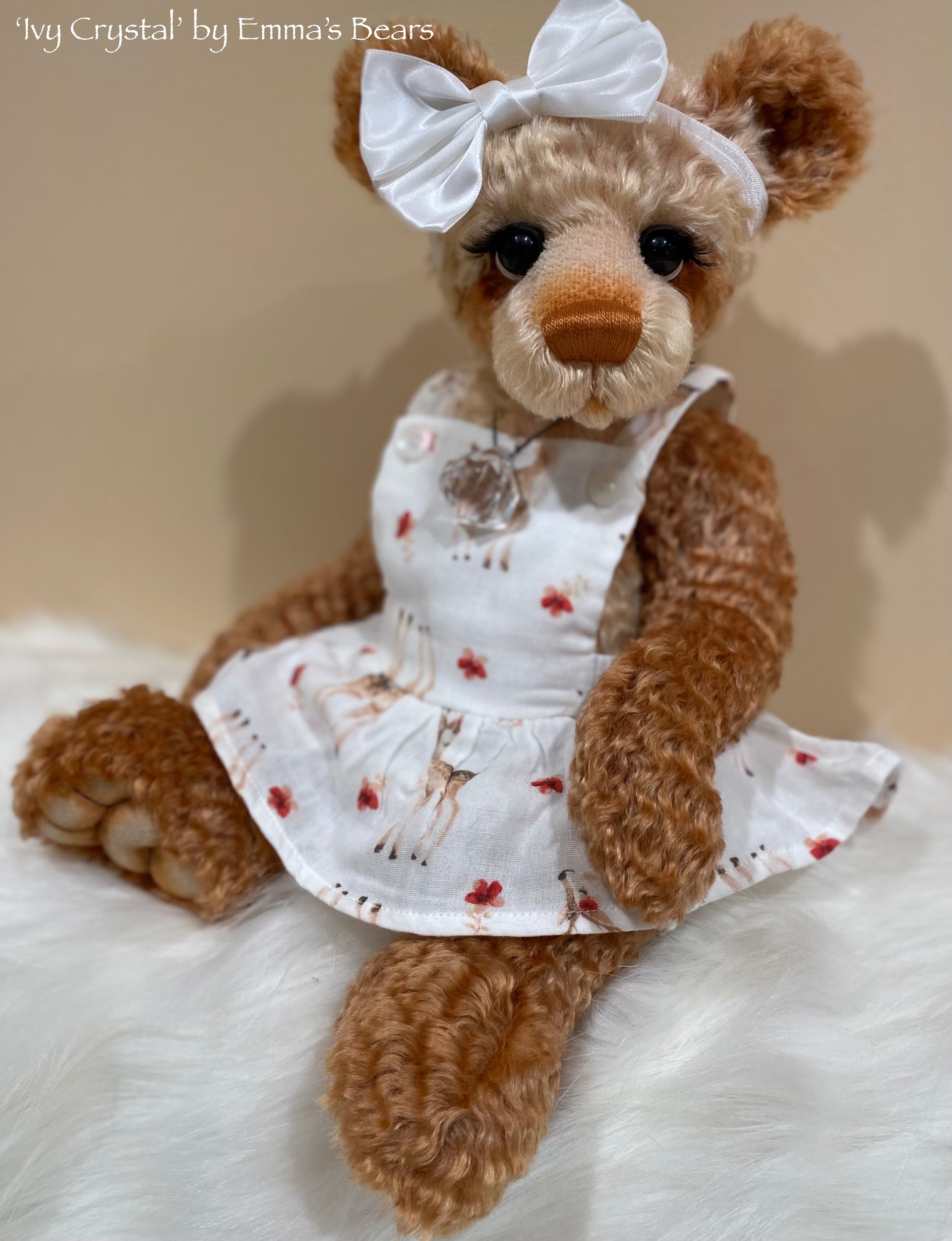 Ivy Crystal - 18" Christmas 2023 Artist Bear by Emma's Bears - OOAK