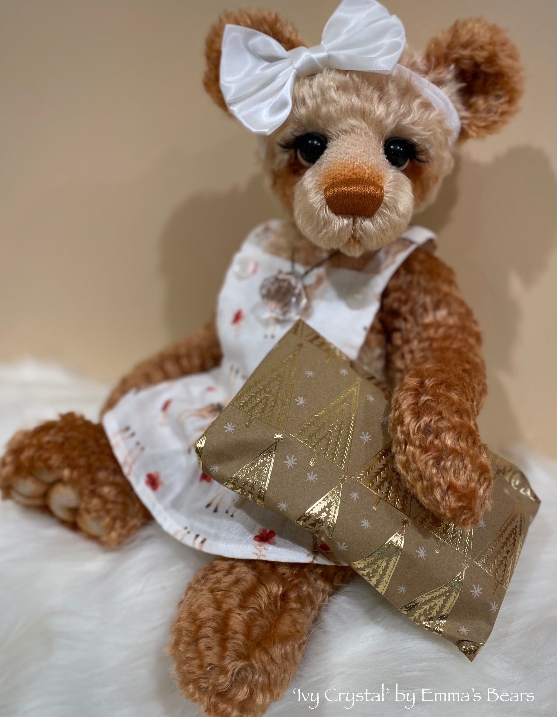 Ivy Crystal - 18" Christmas 2023 Artist Bear by Emma's Bears - OOAK