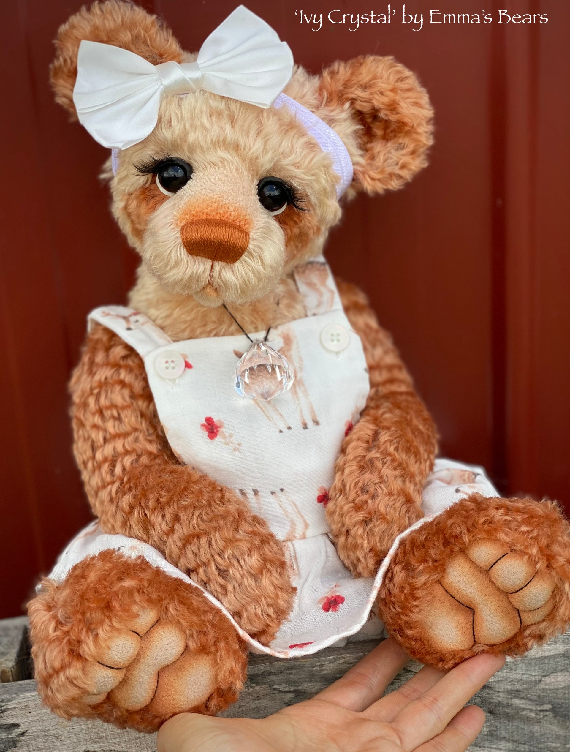 Ivy Crystal - 18" Christmas 2023 Artist Bear by Emma's Bears - OOAK