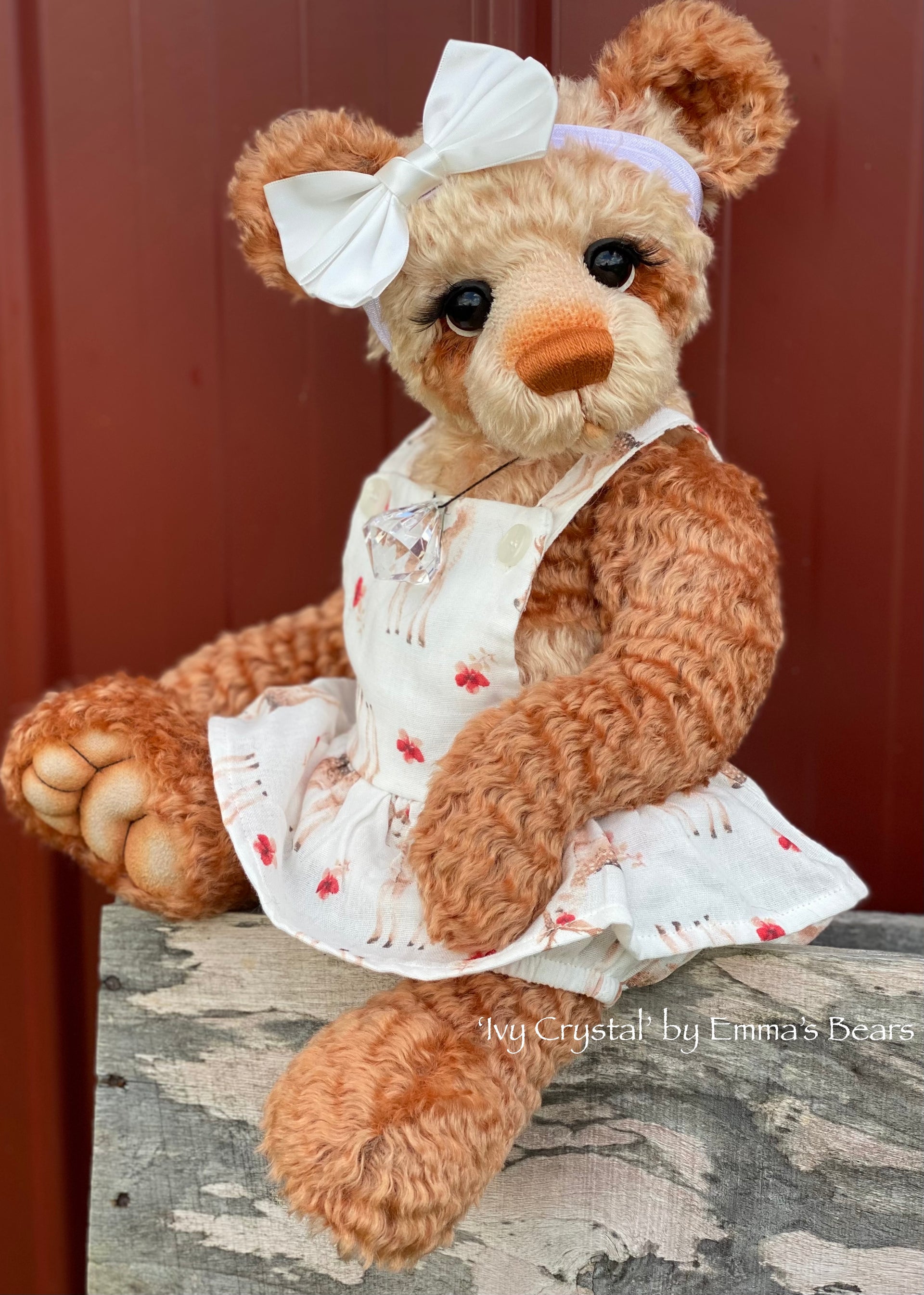 Ivy Crystal - 18" Christmas 2023 Artist Bear by Emma's Bears - OOAK