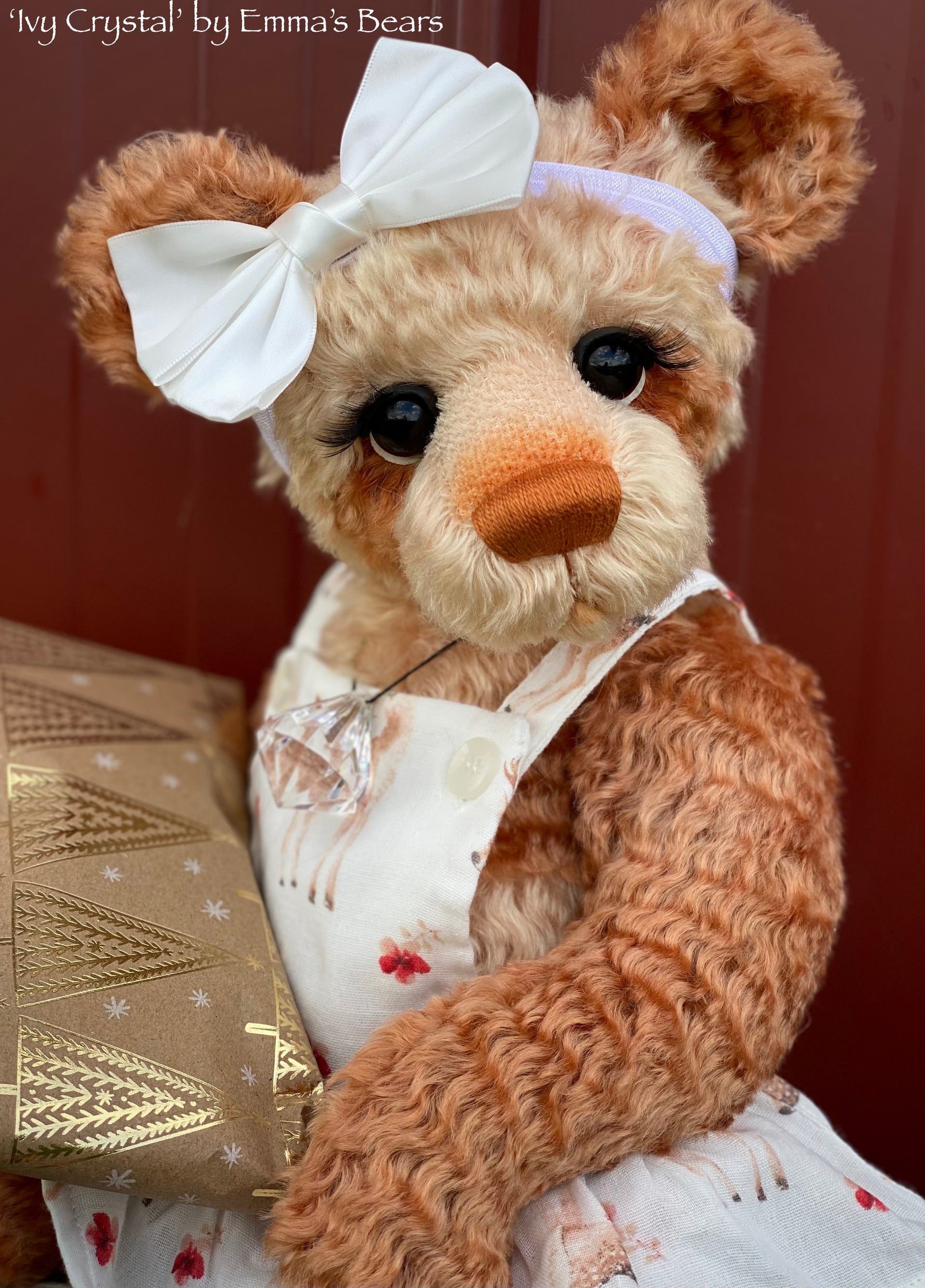 Ivy Crystal - 18" Christmas 2023 Artist Bear by Emma's Bears - OOAK