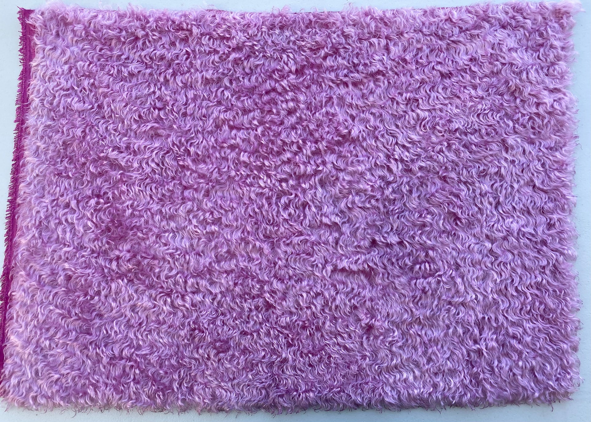 Curly Kid Mohair - Hand Dyed Pink - Fat 1/4m - MAY038