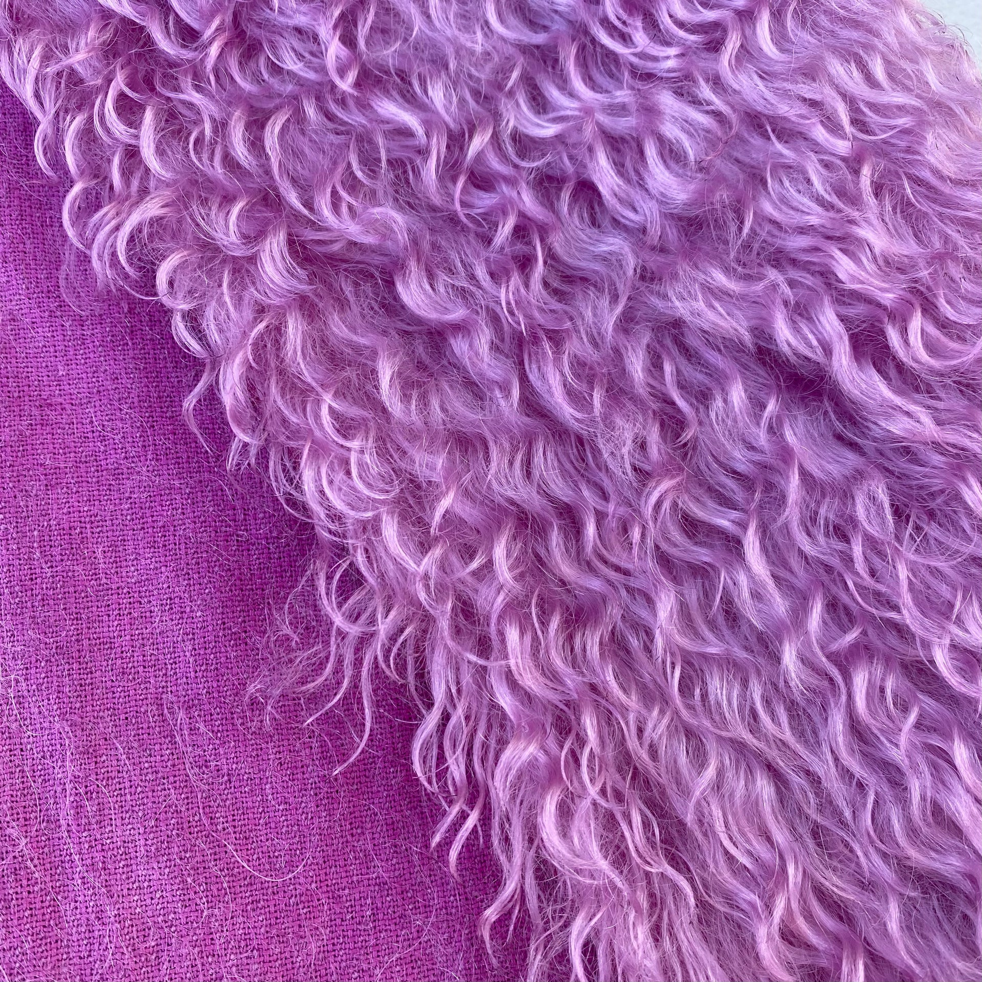 Curlylocks Mohair - Hand Dyed Lilac - Fat 1/8m - MAY069