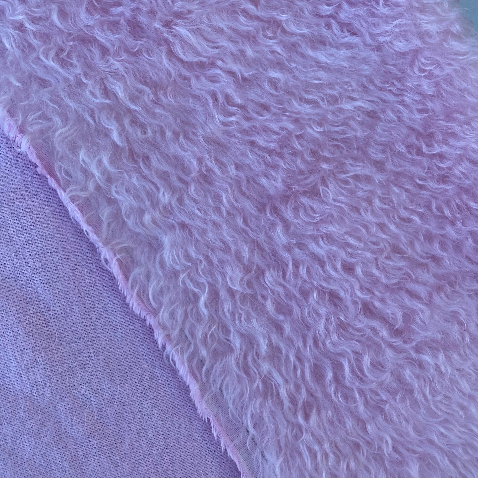 Curlylocks Mohair - Hand Dyed Baby Pink - Fat 1/4m - MAY079