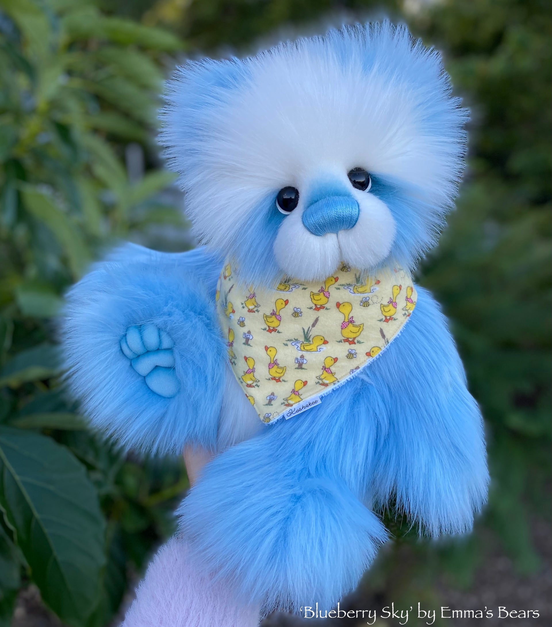 Blueberry Sky - 18" Faux Fur Artist Bear by Emma's Bears - OOAK