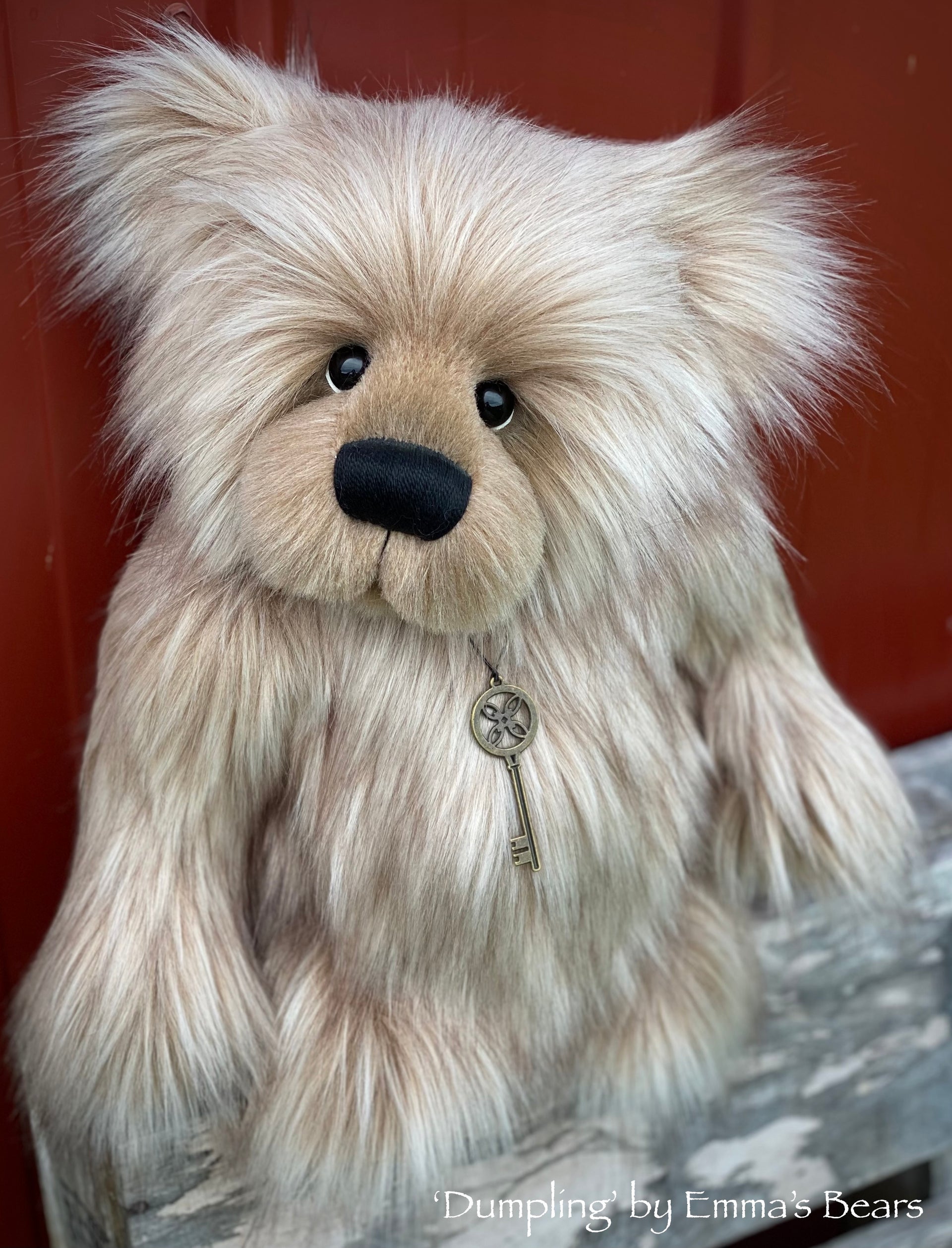 Dumpling - 16" faux fur bear by Emmas Bears - OOAK