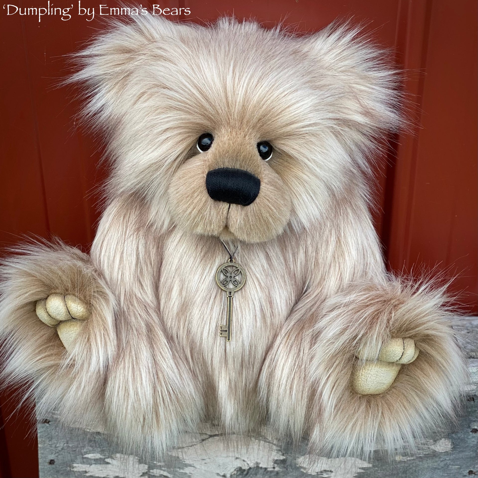 Dumpling - 16" faux fur bear by Emmas Bears - OOAK