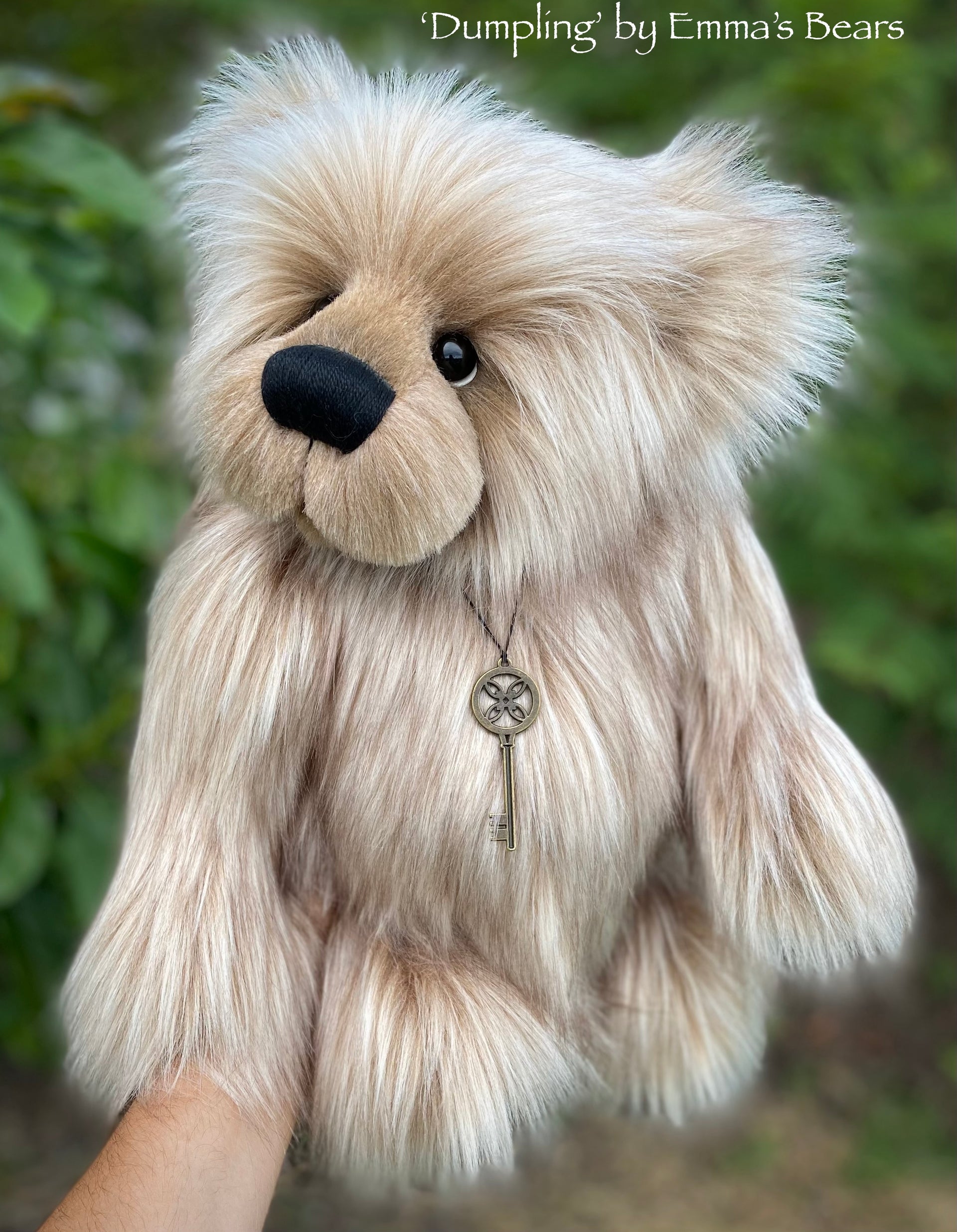 Dumpling - 16" faux fur bear by Emmas Bears - OOAK