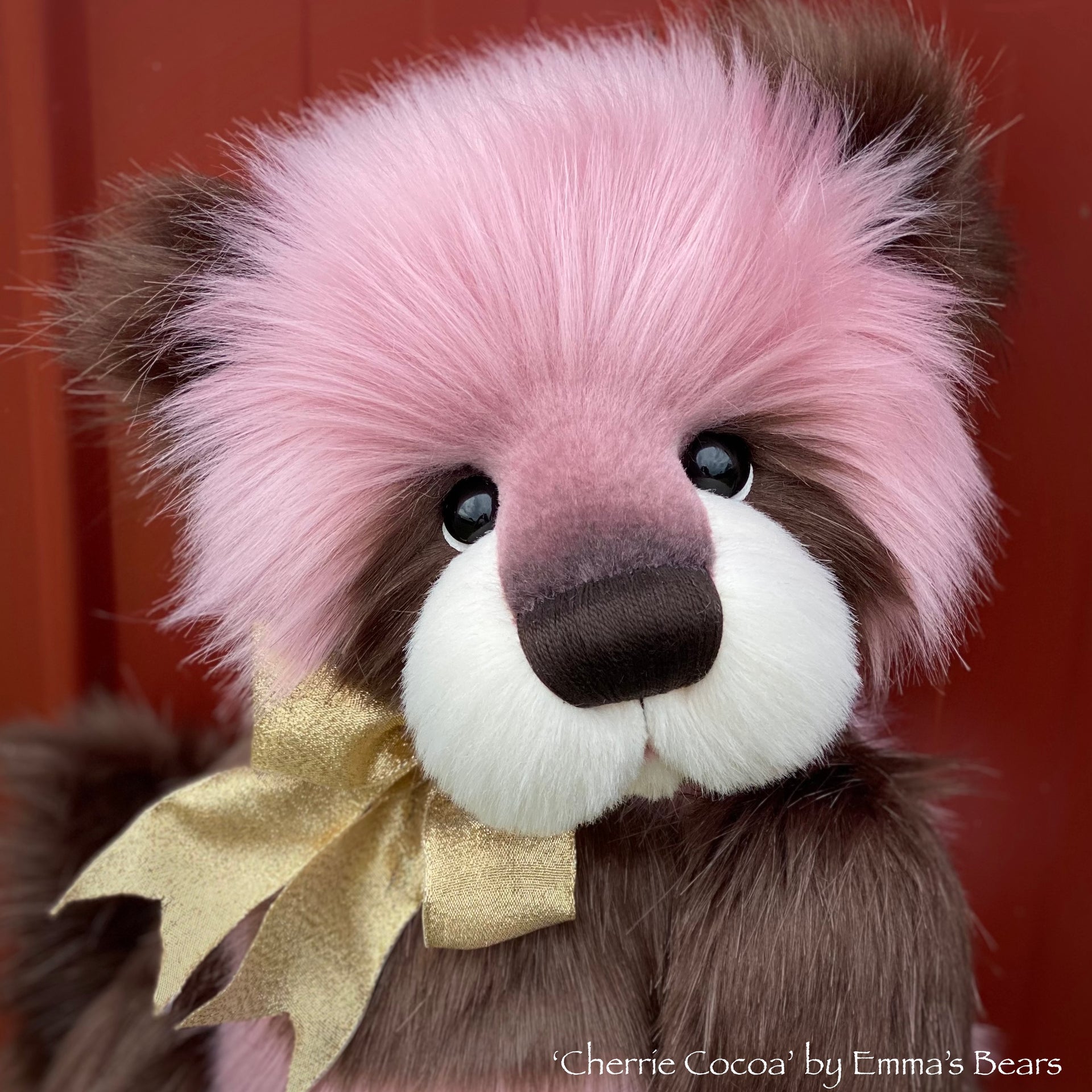 Cherrie Cocoa - 17" faux fur bear by Emmas Bears - OOAK