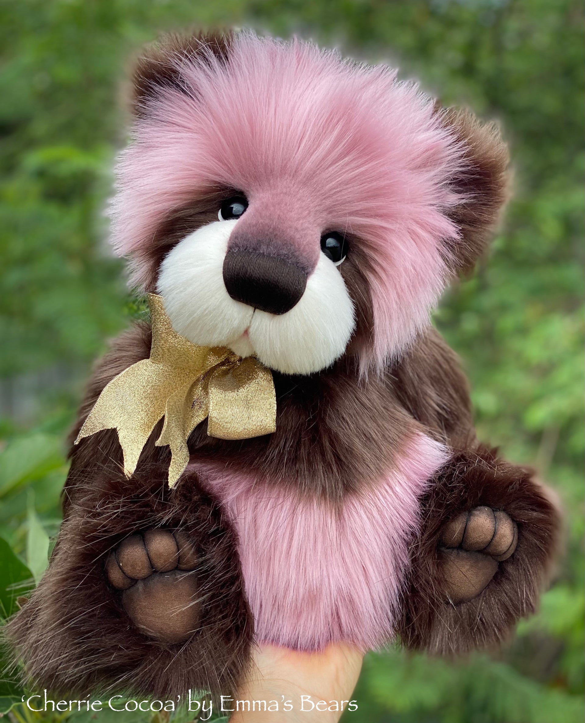 Cherrie Cocoa - 17" faux fur bear by Emmas Bears - OOAK