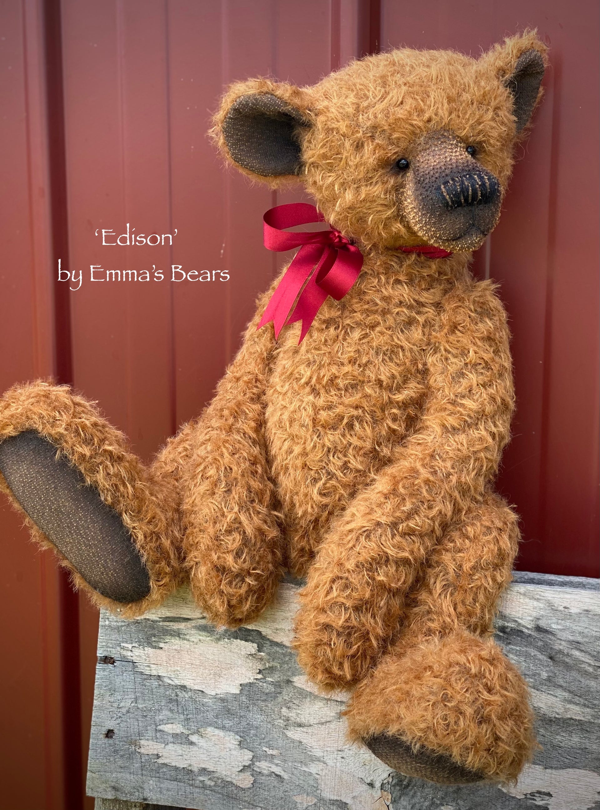 Edison - 20" mohair artist bear by Emmas Bears - OOAK