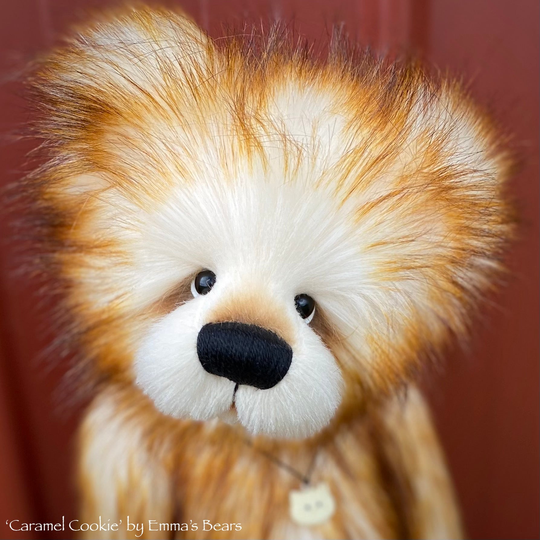 Caramel Cookie - 17" skinny faux fur bear by Emmas Bears - OOAK