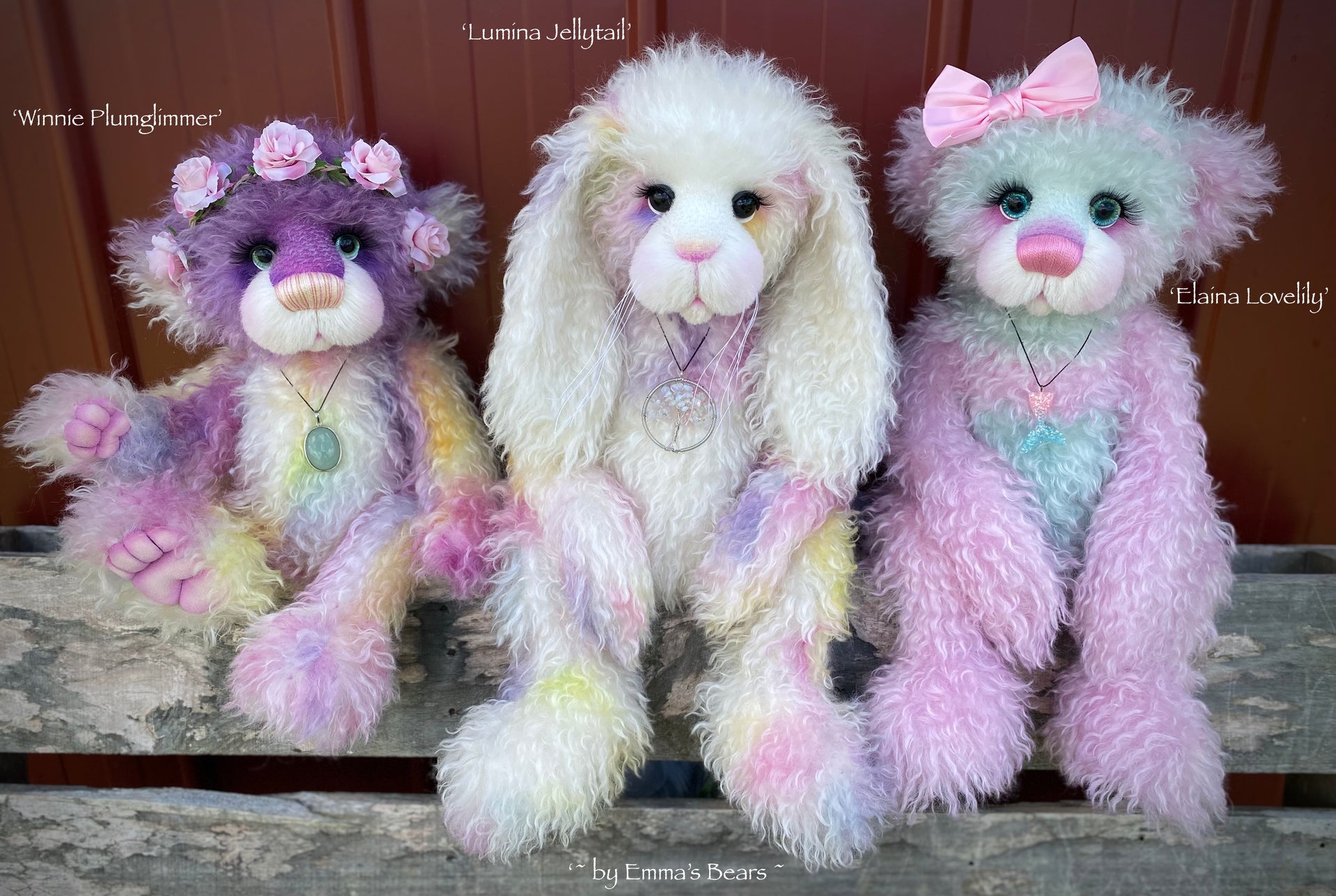 Elaina Lovelily - 21" Hand-dyed Mohair Artist Bear by Emmas Bears - OOAK