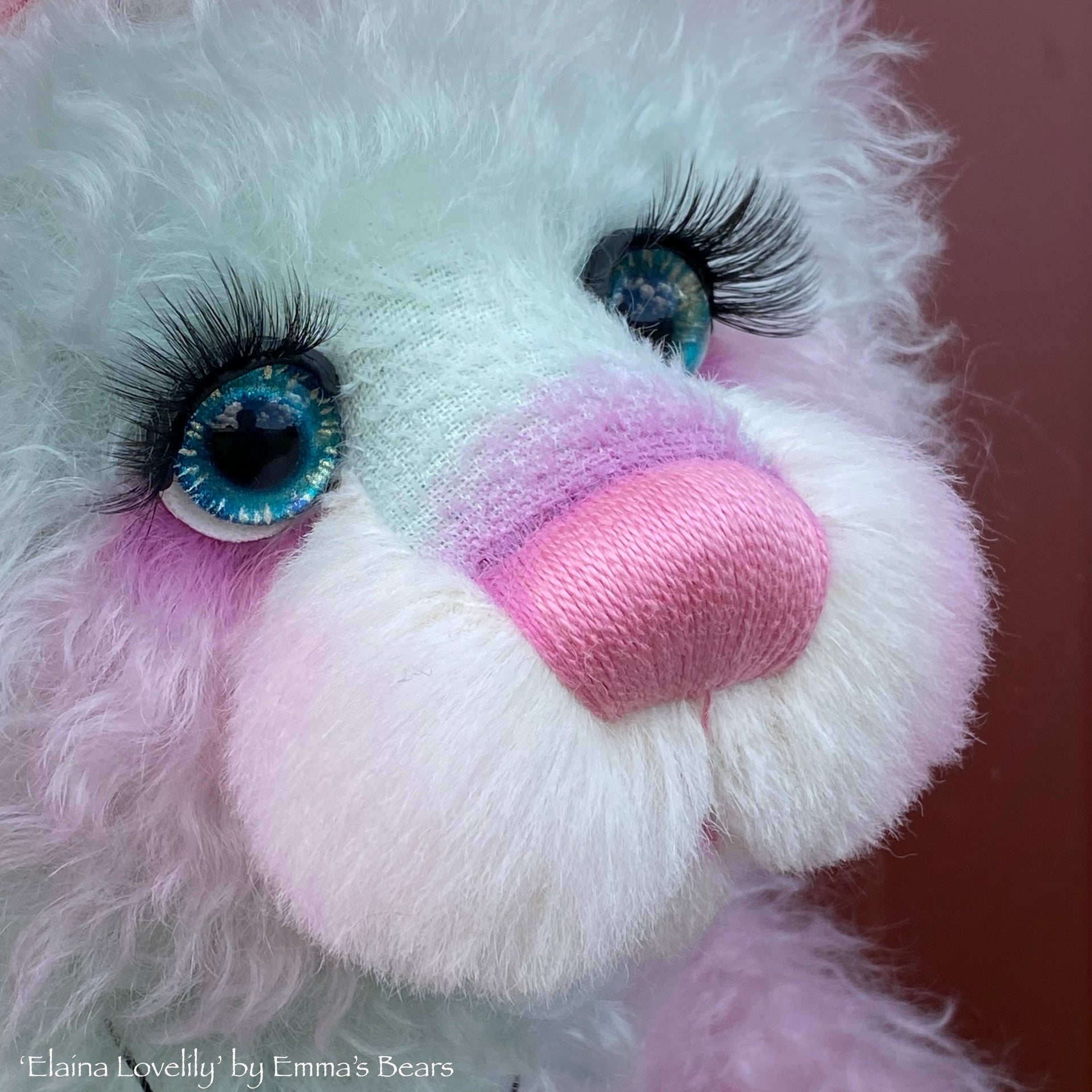 Elaina Lovelily - 21" Hand-dyed Mohair Artist Bear by Emmas Bears - OOAK