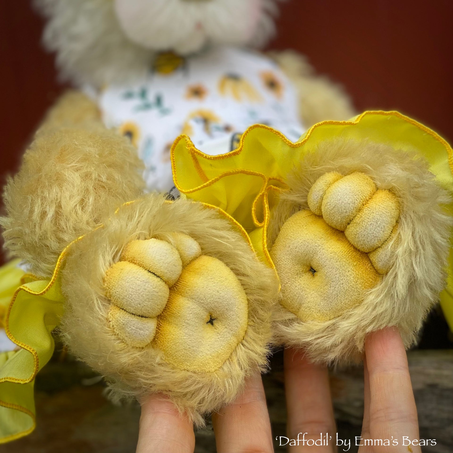 Daffodil - 16" Curlylocks, Mohair and Alpaca artist bear by Emma's Bears - OOAK