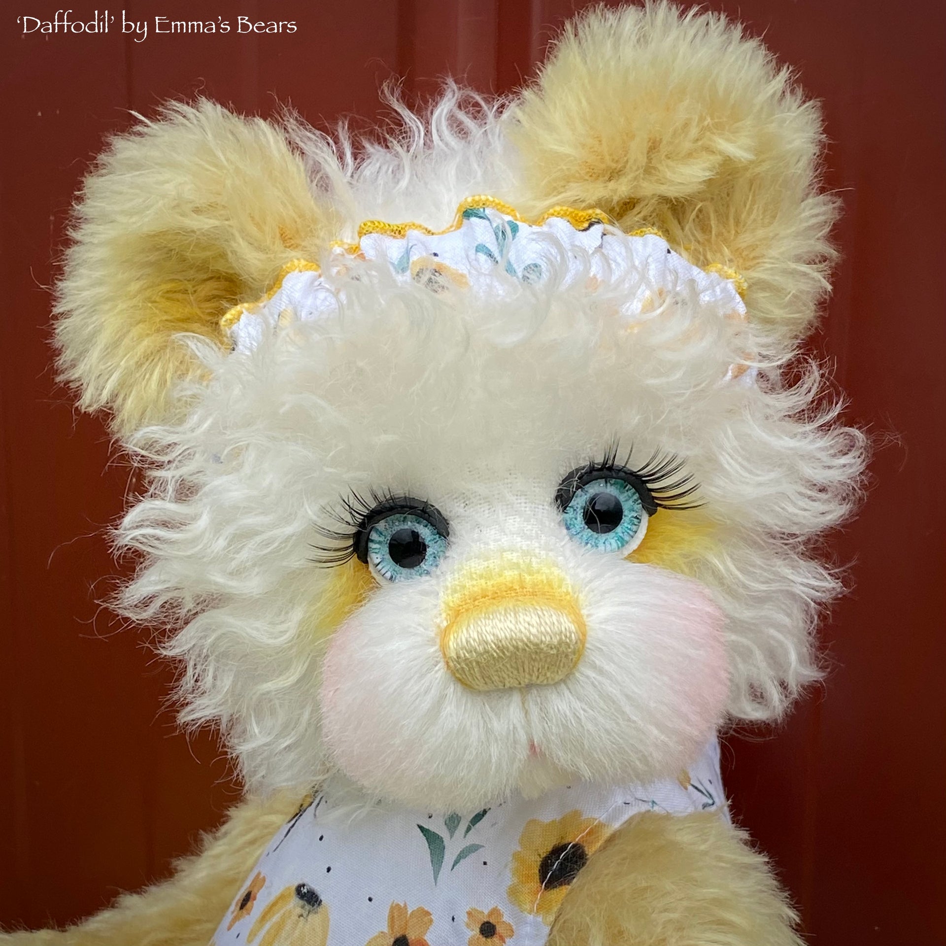 Daffodil - 16" Curlylocks, Mohair and Alpaca artist bear by Emma's Bears - OOAK