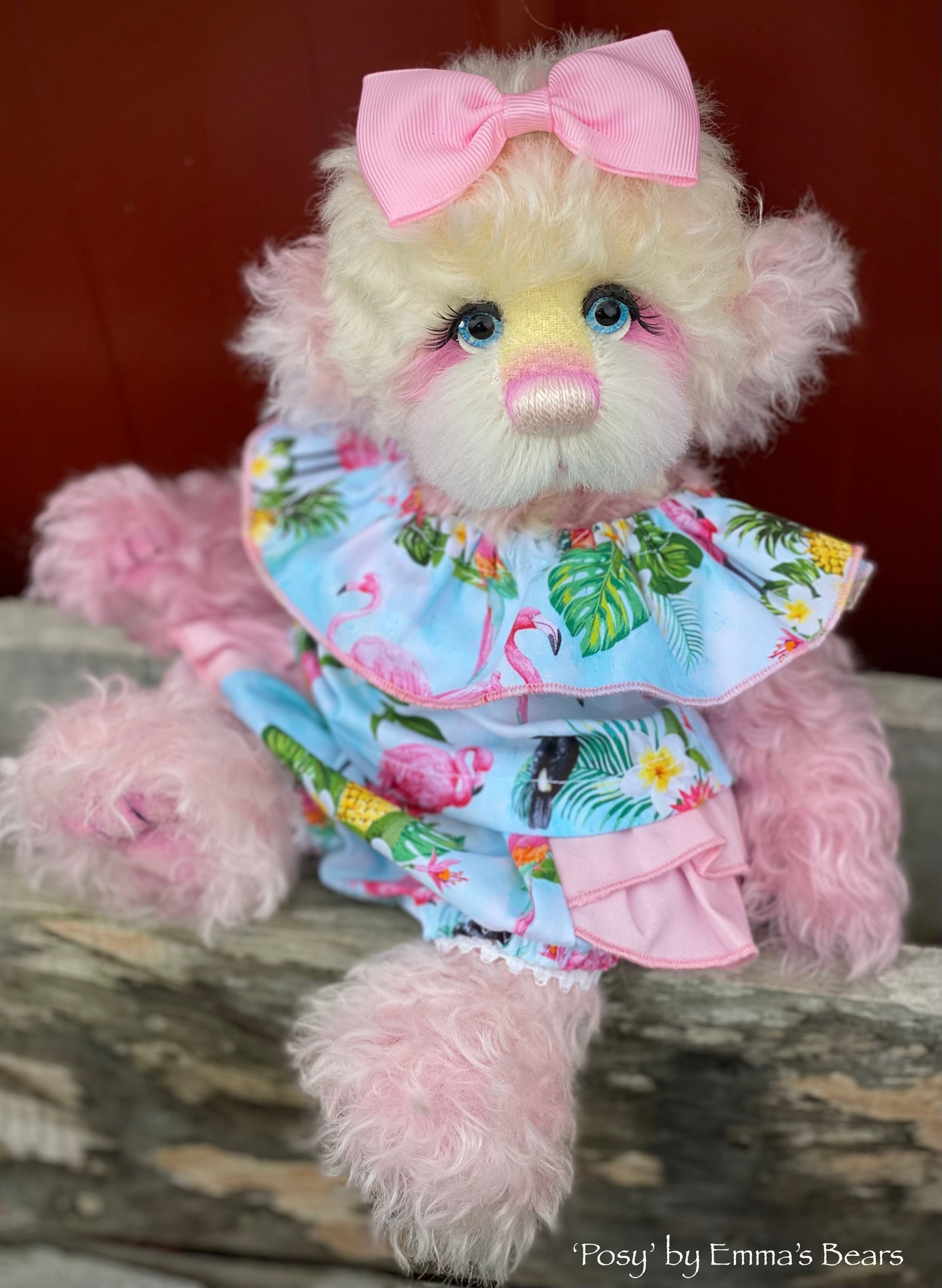 Posy - 12" Mohair and Alpaca artist bear by Emma's Bears - OOAK