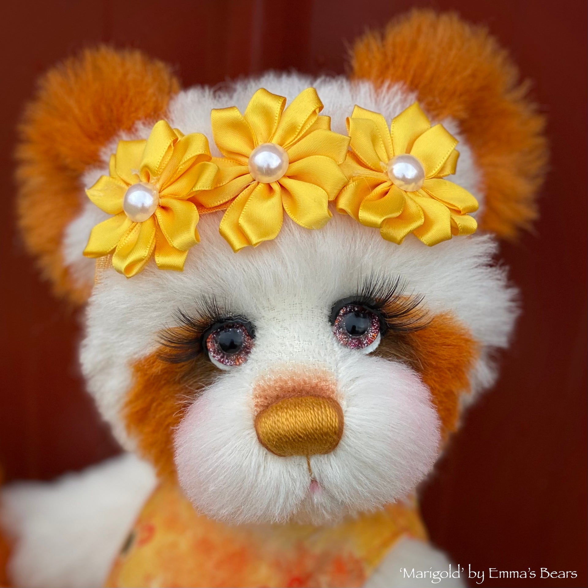 Marigold - 16" Hand-dyed Alpaca artist bear by Emma's Bears - OOAK