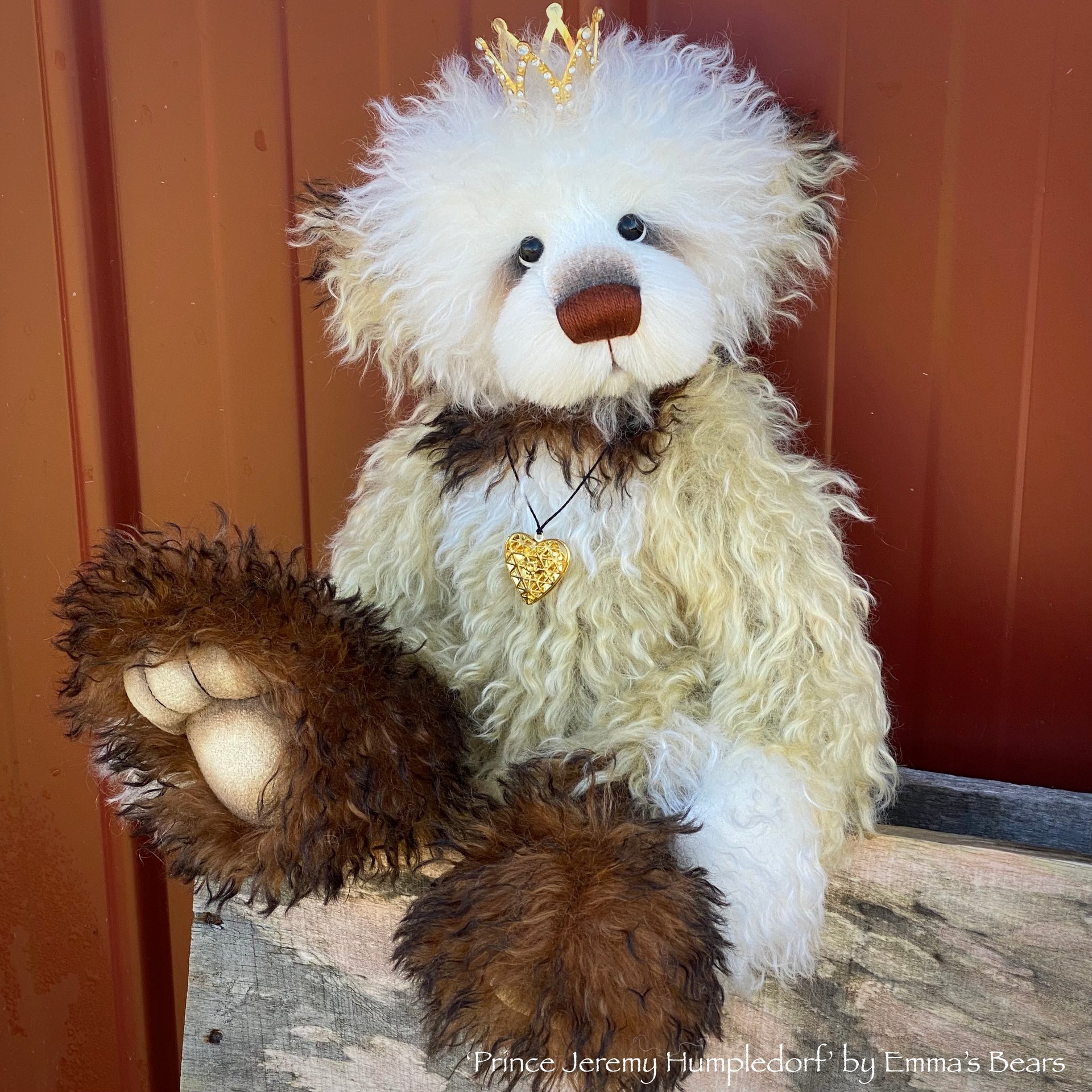 Prince Jeremy Humpledorf - 15" curlylocks mohair Artist Bear by Emma's Bears - OOAK