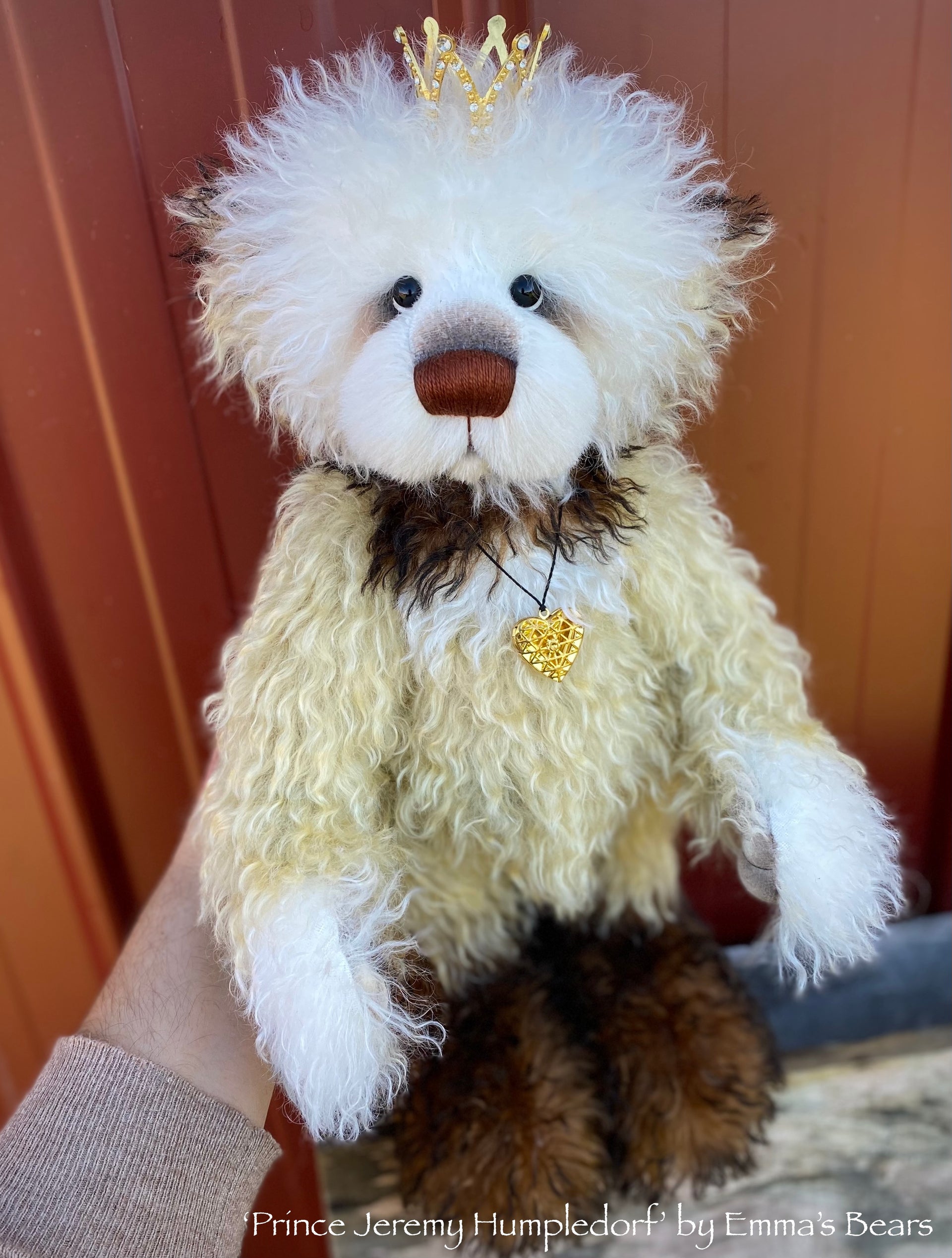 Prince Jeremy Humpledorf - 15" curlylocks mohair Artist Bear by Emma's Bears - OOAK