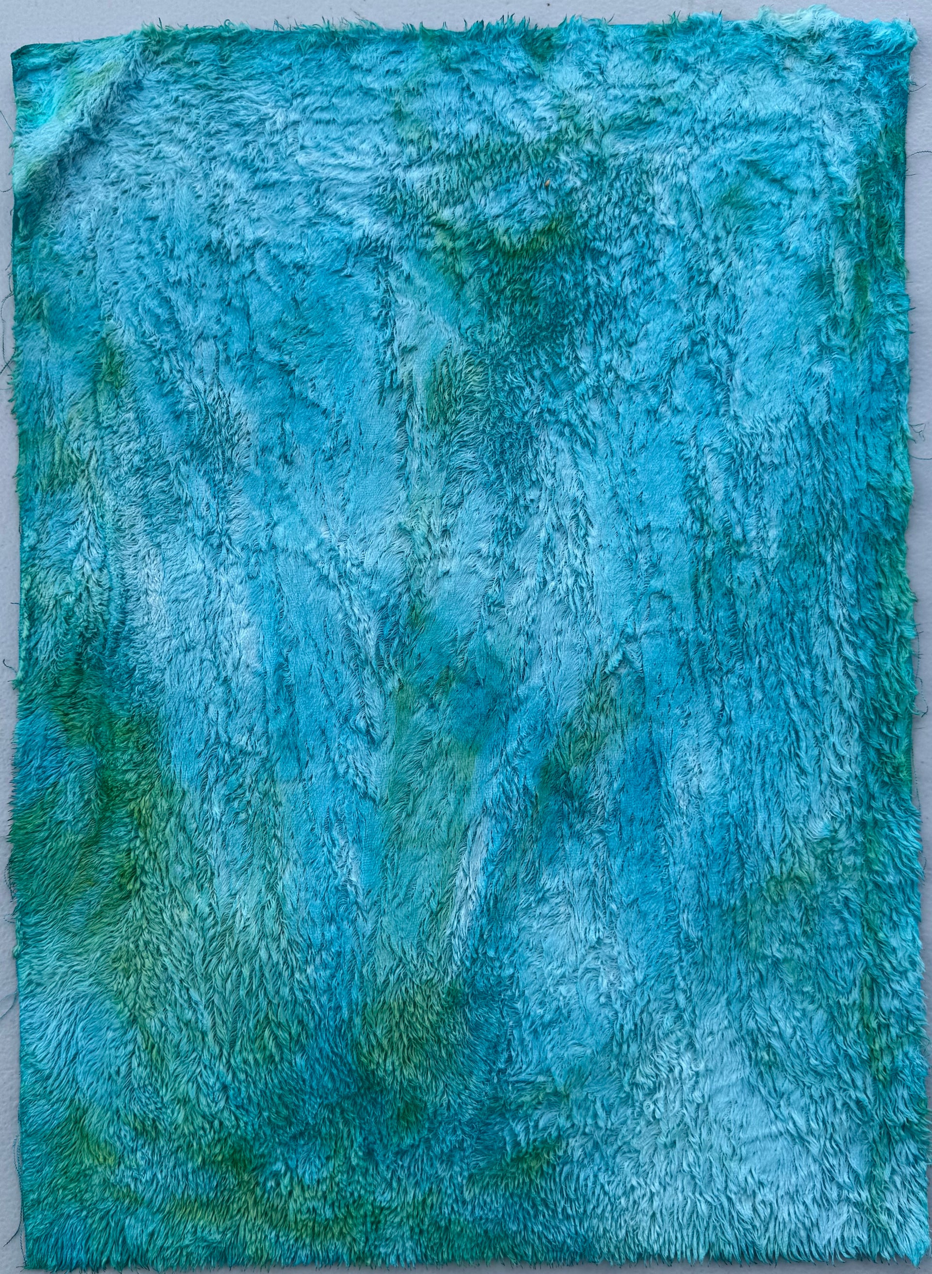 Standard Viscose - Hand Dyed Aqua Lime Batik - Fat 1/8m - JUL004