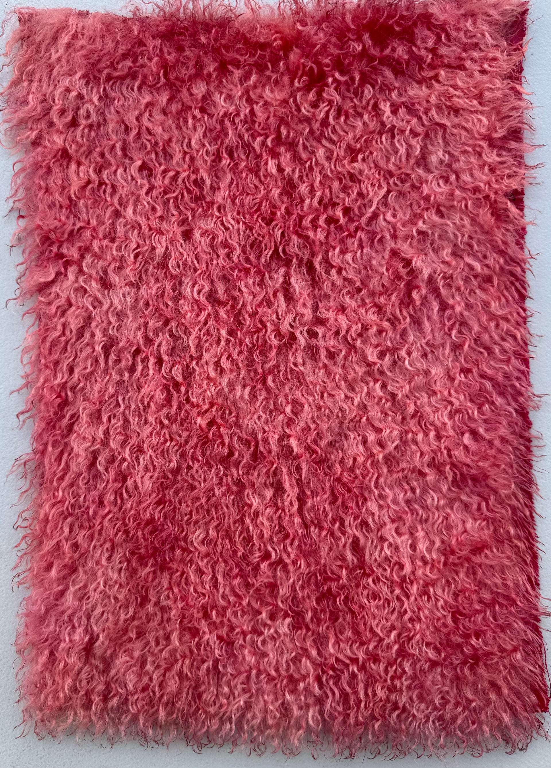 Curlylocks Mohair - Hand Dyed Ruby Grapefruit - Fat 1/8m - JUL023