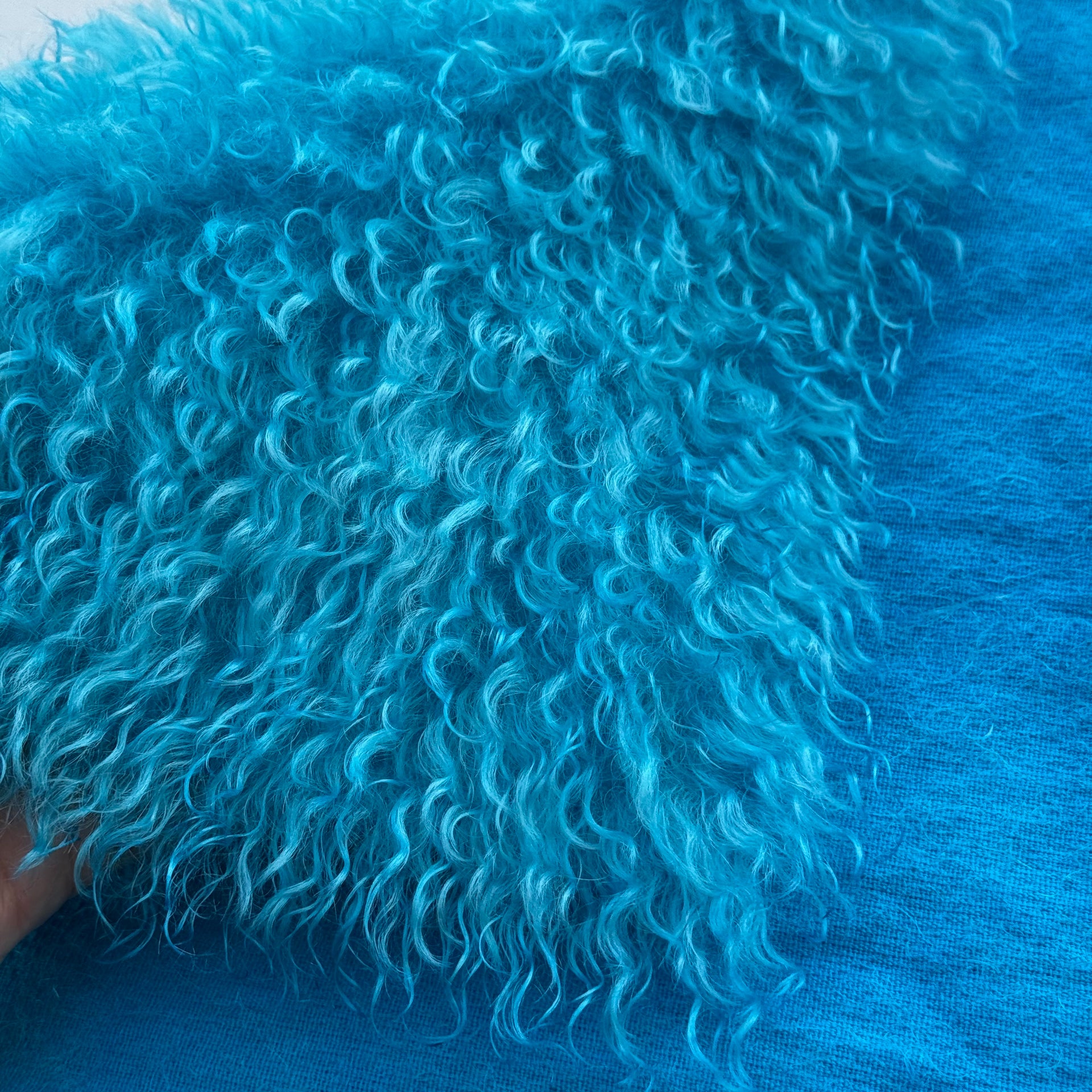 Curlylocks Mohair - Hand Dyed Sapphire Blue - Fat 1/8m - JUL024