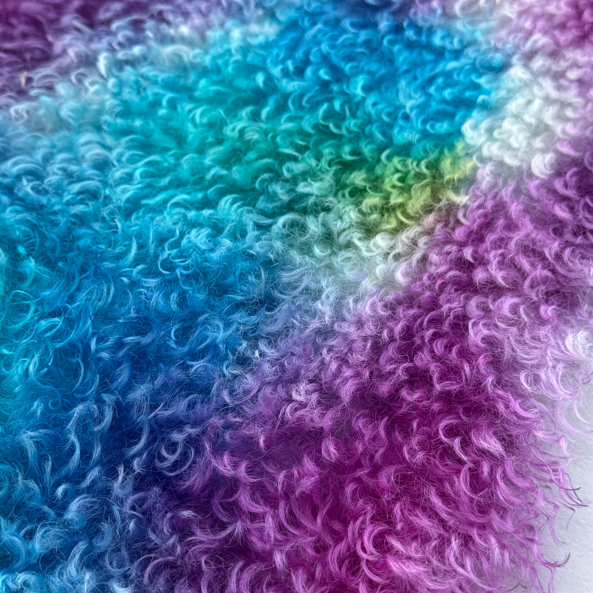 Curlylocks Mohair - Hand Dyed Enchanted - Fat 1/8m - JUL030
