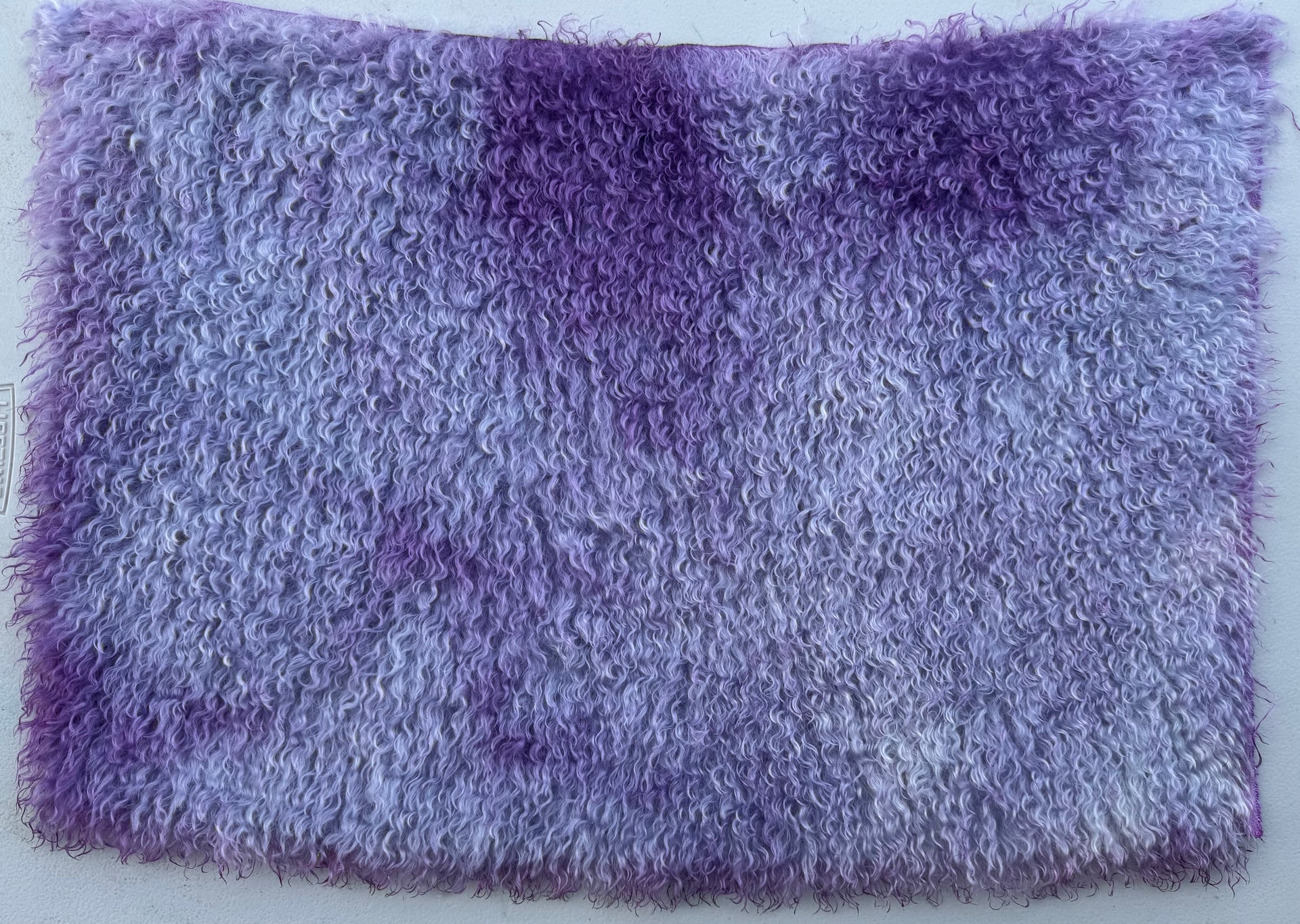 Curlylocks Mohair - Hand Dyed Lavender Lilac Batik - Fat 1/4m - JUL032