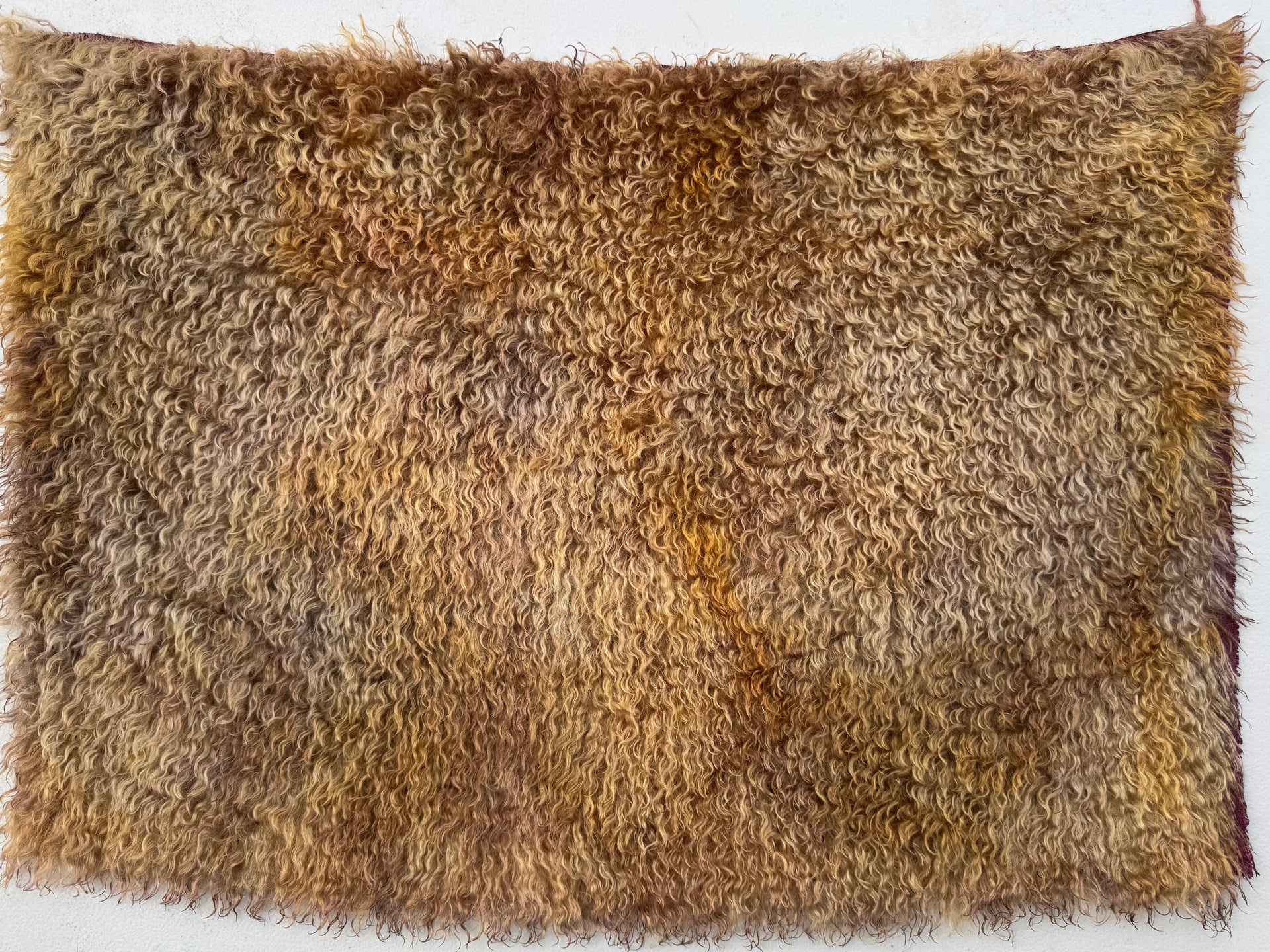 Curlylocks Mohair - Hand Dyed Redwood Bronze Batik - Fat 1/4m - JUL033