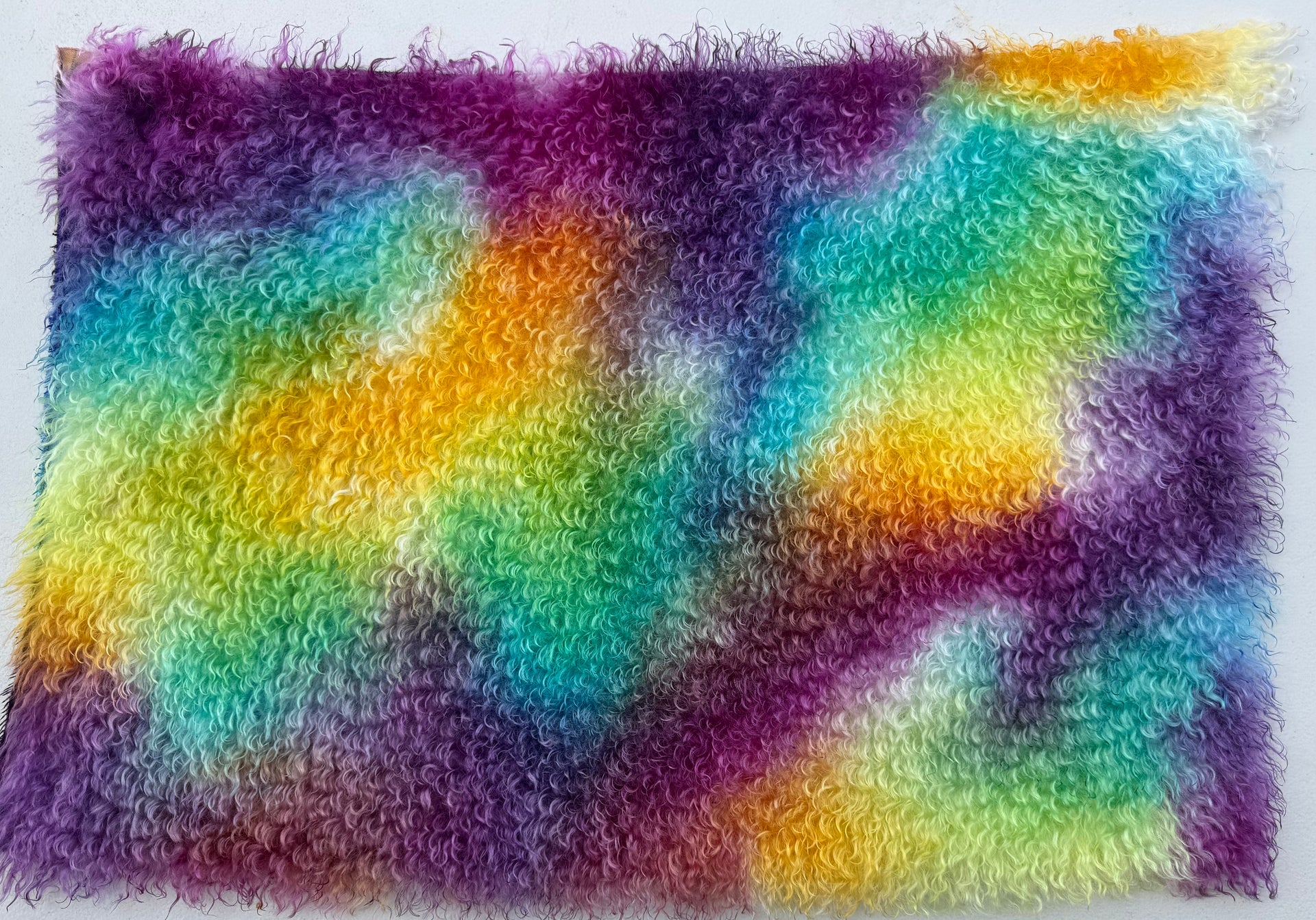 Curlylocks Mohair - Hand Dyed Rainbow Clouds - Fat 1/4m - JUL034