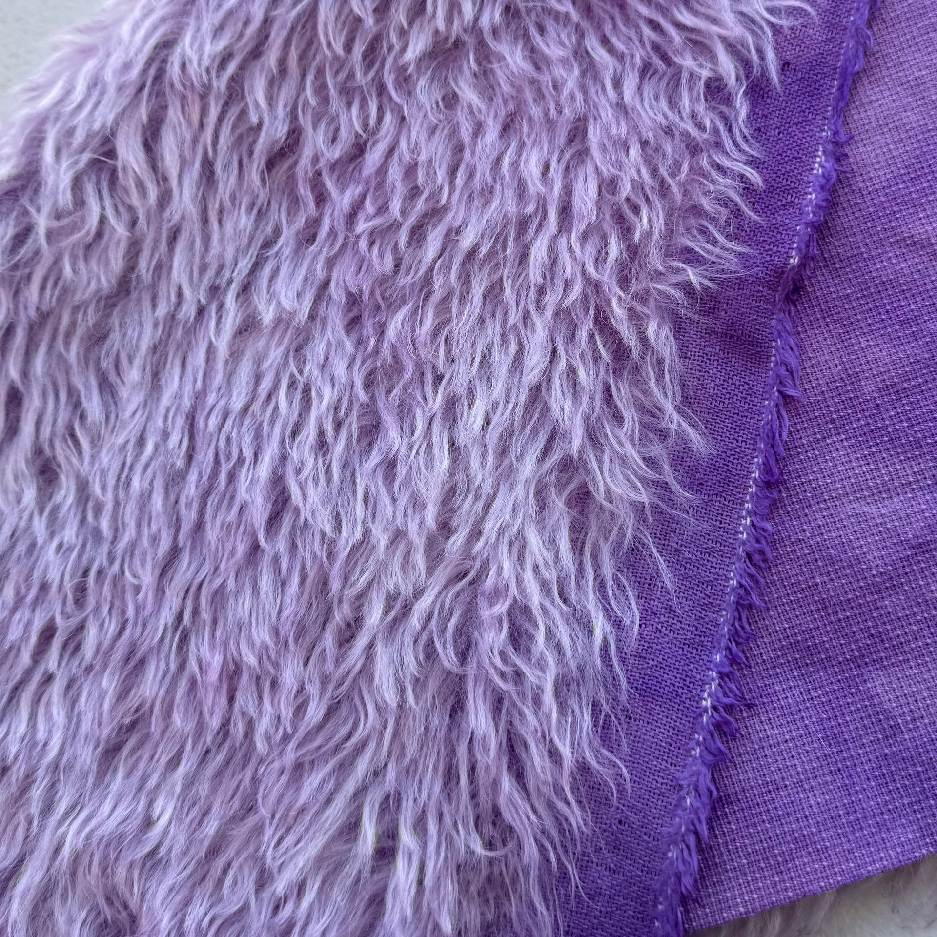 Shaggy 23mm Mohair - Hand Dyed Lilac - Fat 1/8m - JUL076