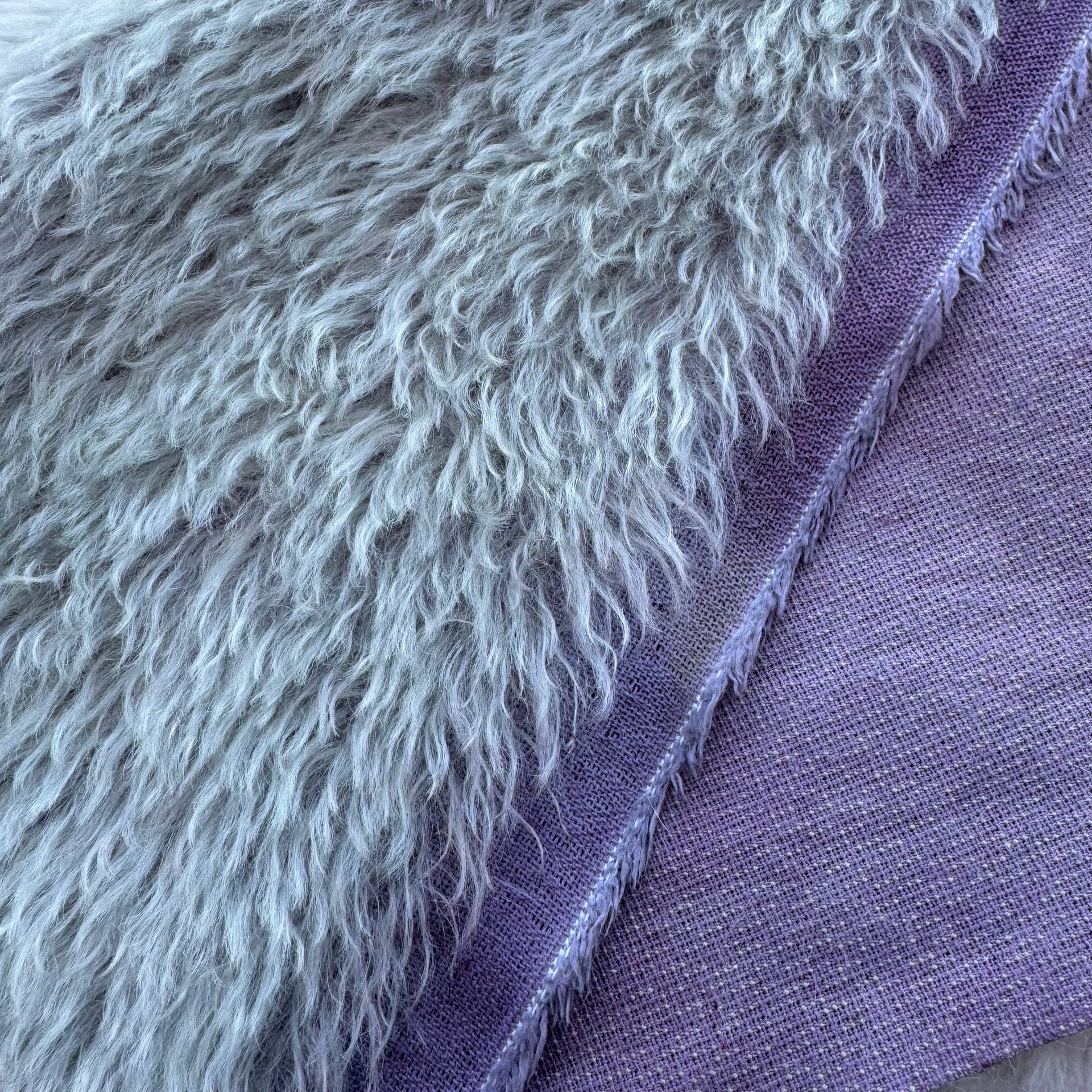 Shaggy 23mm Mohair - Hand Dyed Violet Sage - Fat 1/8m - JUL077
