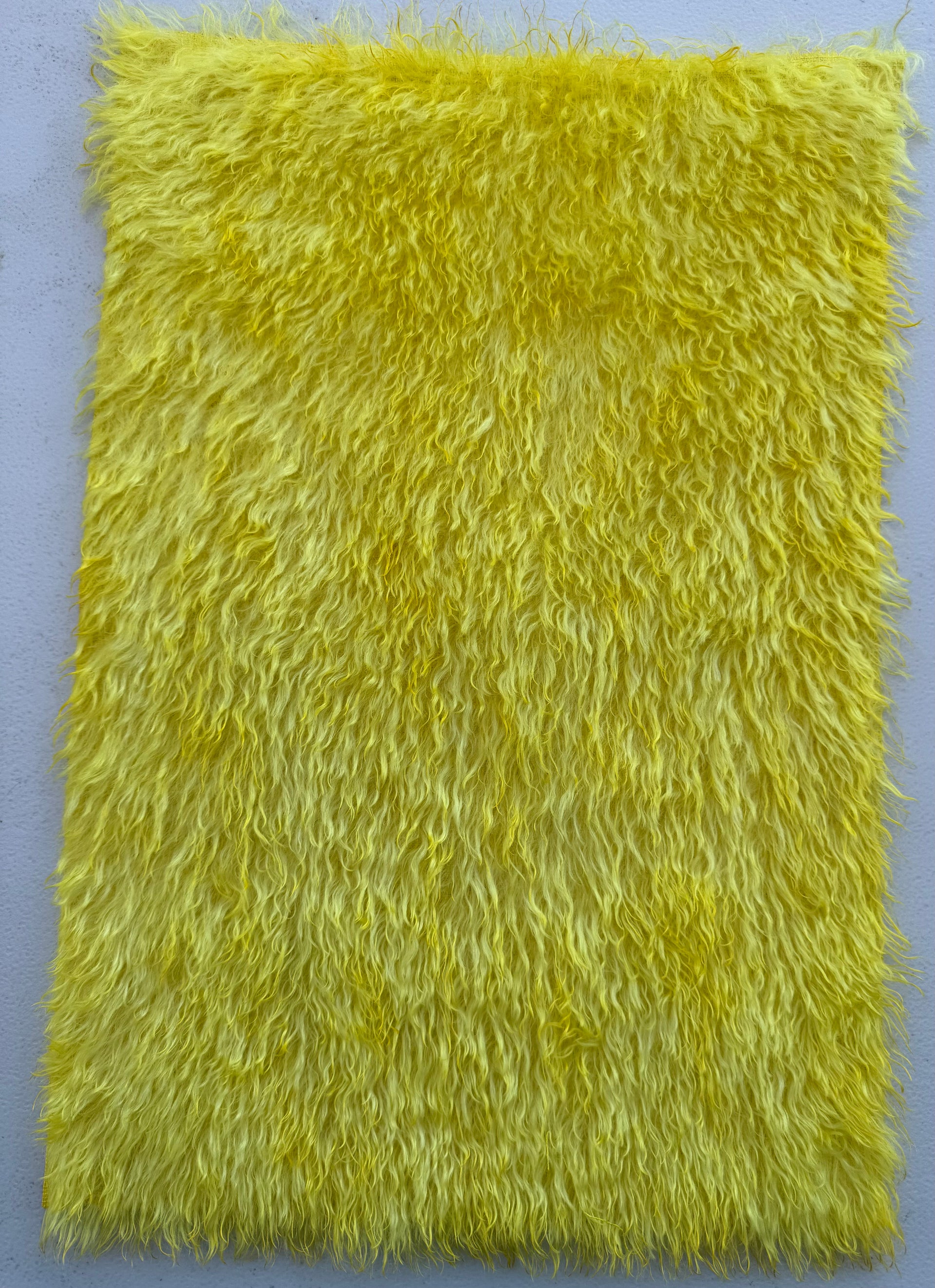 Shaggy 23mm Mohair - Hand Dyed Bright Yellow - Fat 1/8m - JUL078