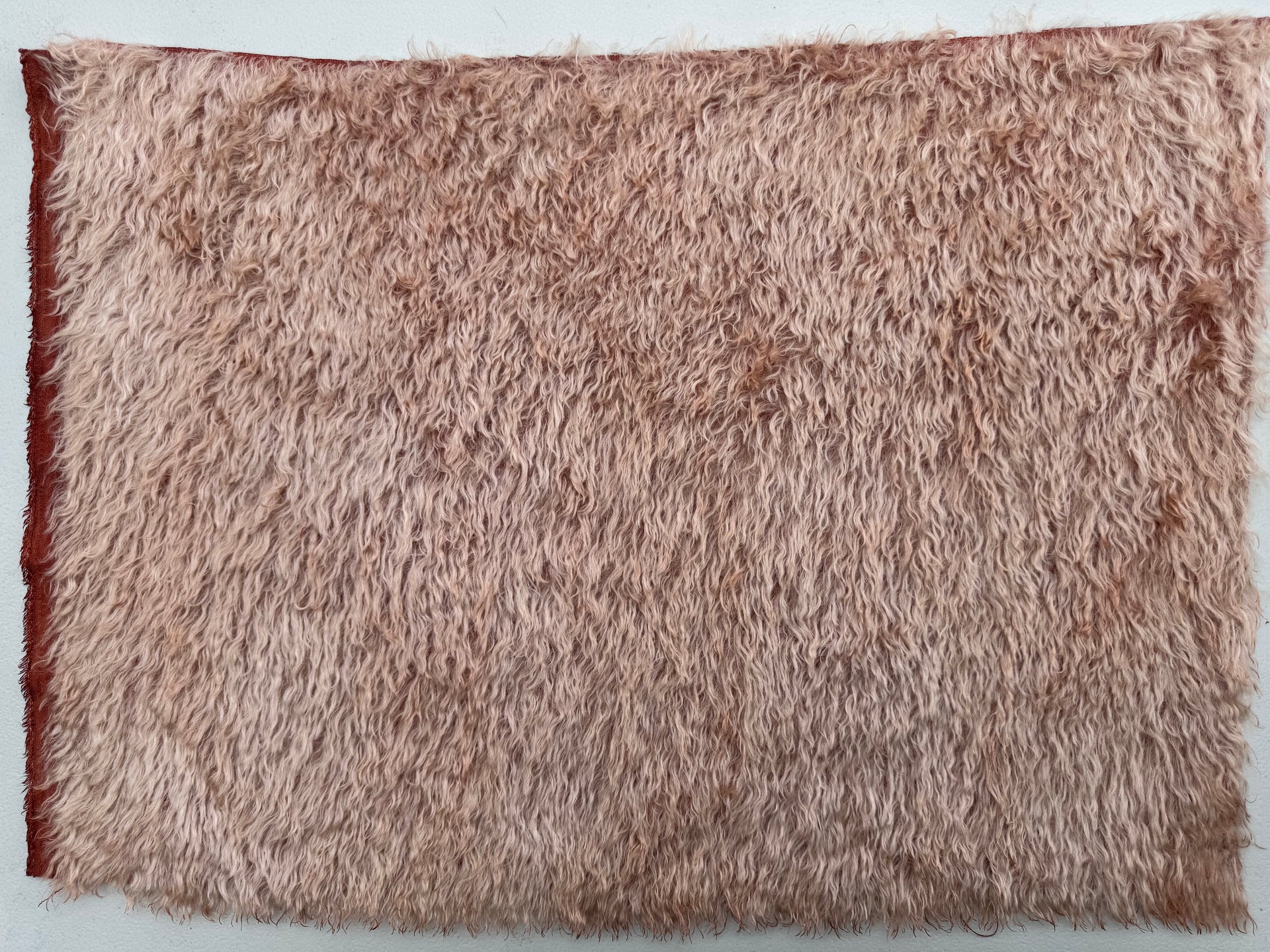 Shaggy 23mm Mohair - Hand Dyed Pastel Burnt Sienna - Fat 1/4m - JUL086
