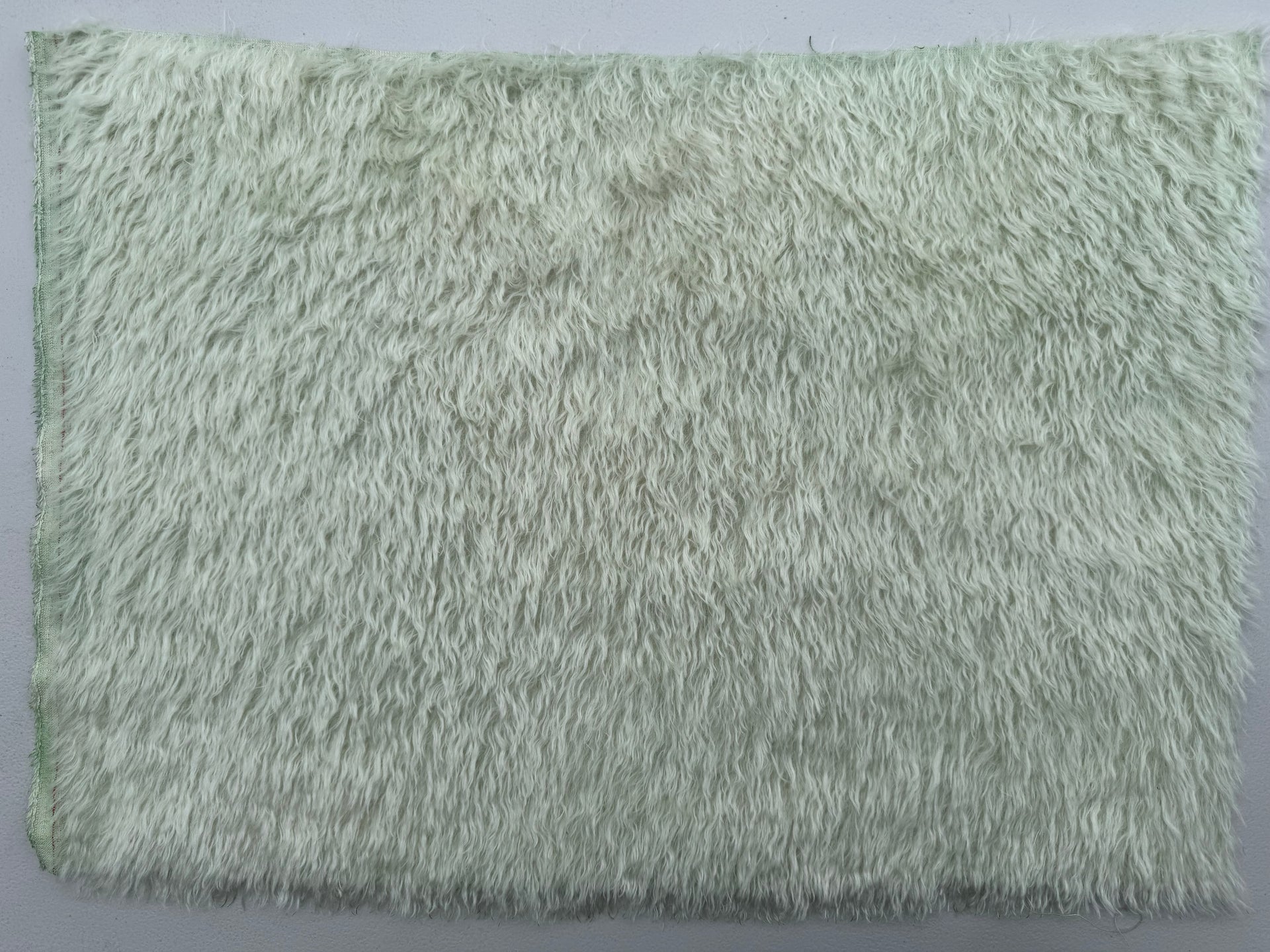 Shaggy 23mm Mohair - Hand Dyed Pastel Sage Green - Fat 1/4m - JUL087