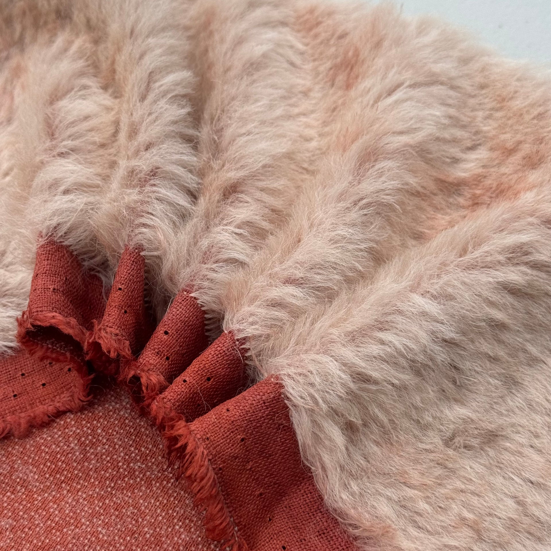 Medium Alpaca - Hand Dyed Pastel Burnt Sienna - Fat 1/8m - JUL098