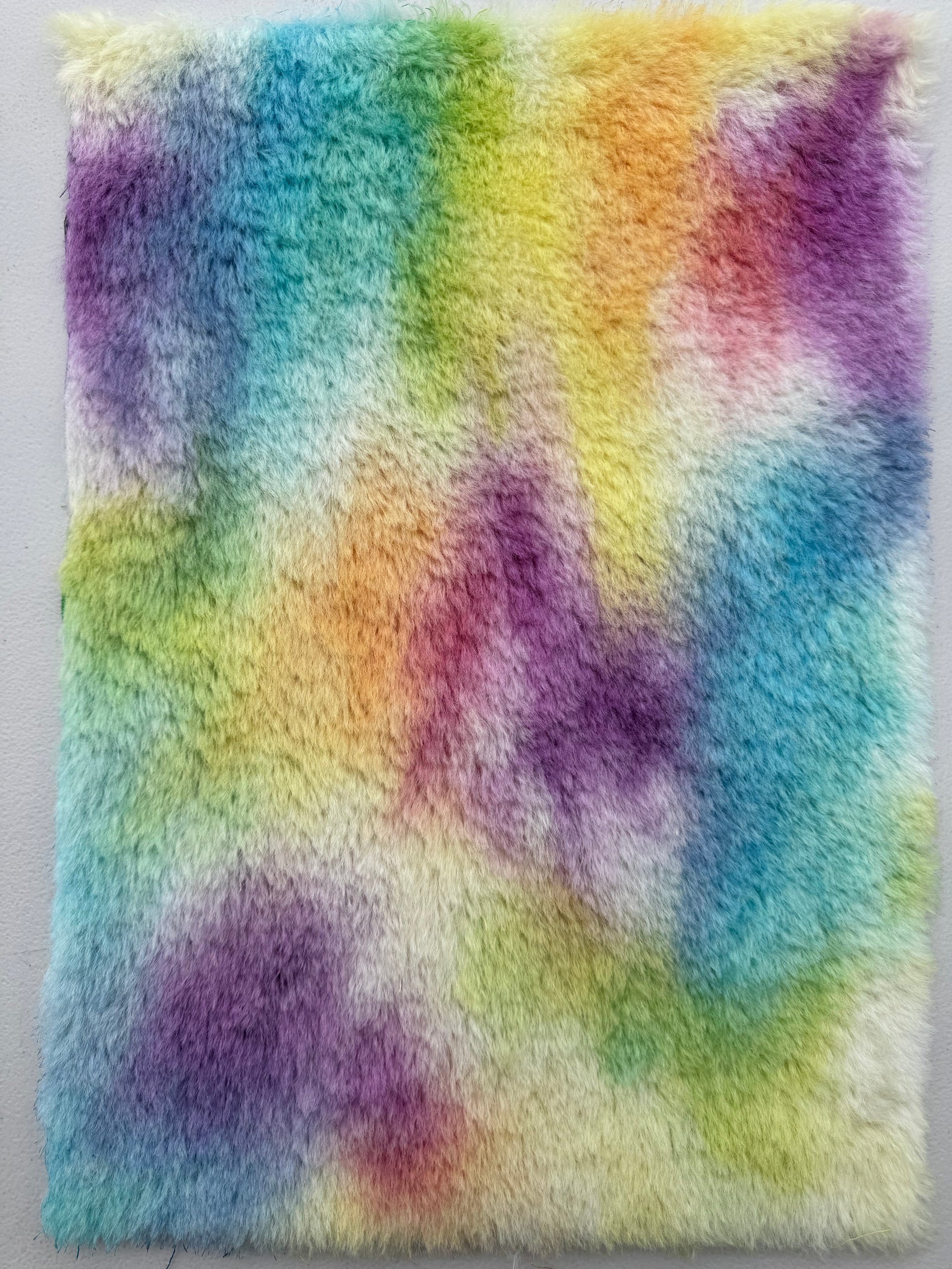 Medium Alpaca - Hand Dyed Pastel Rainbow - Fat 1/8m - JUL106