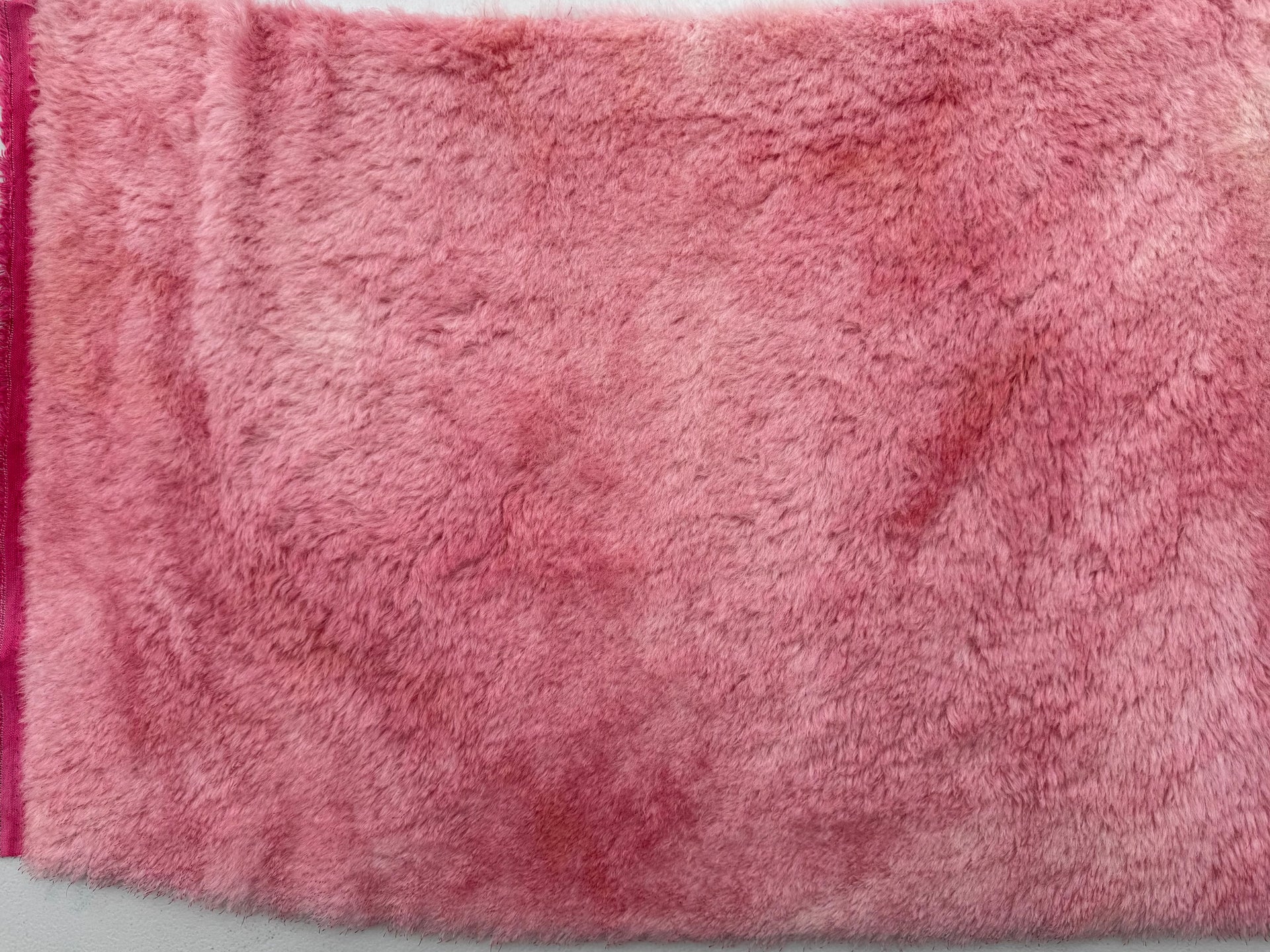 Medium Alpaca - Hand Dyed Watermelon Pink Batik - Fat 1/4m - JUL108