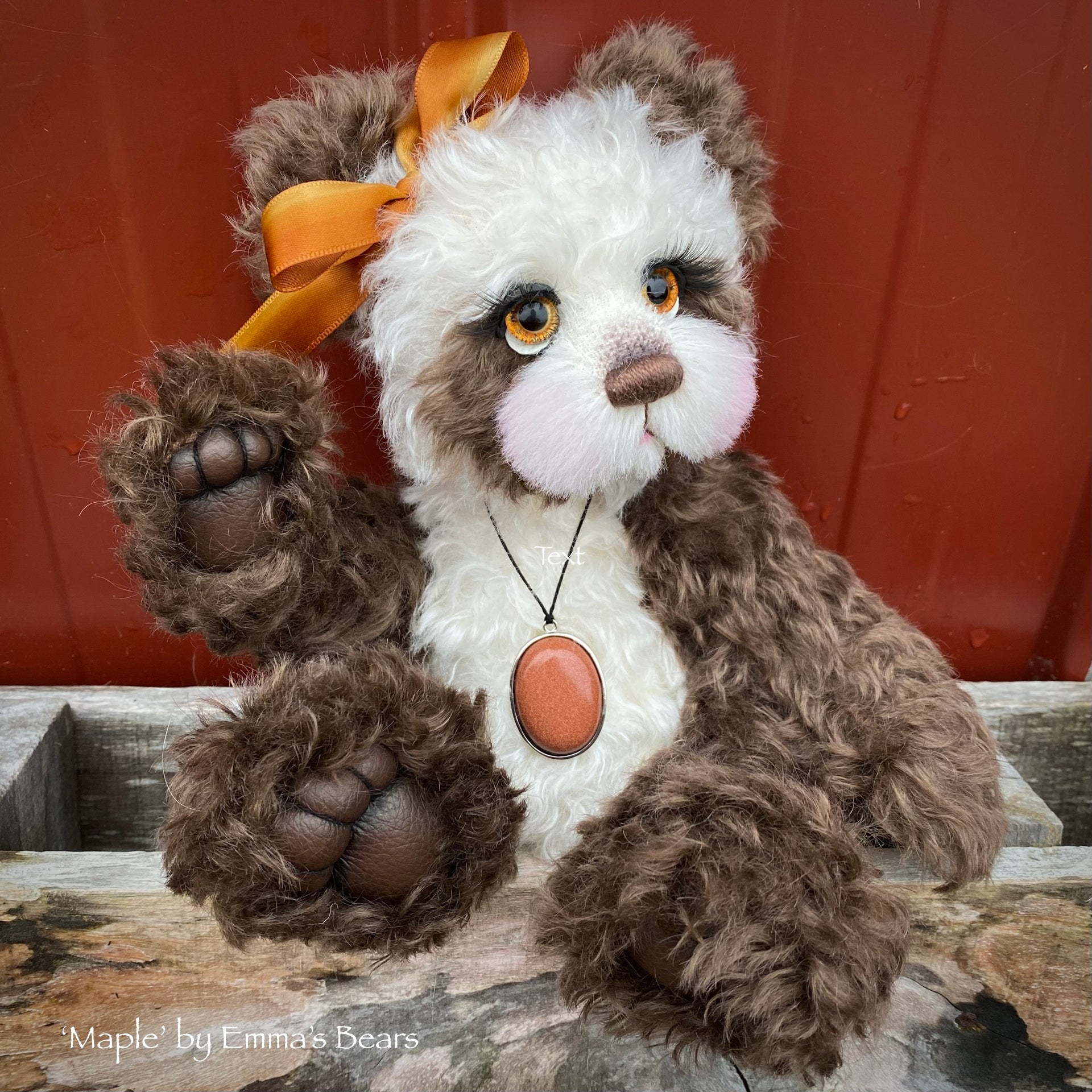 Maple - 12" Curly Kid Mohair and Alpaca artist bear by Emma's Bears - OOAK