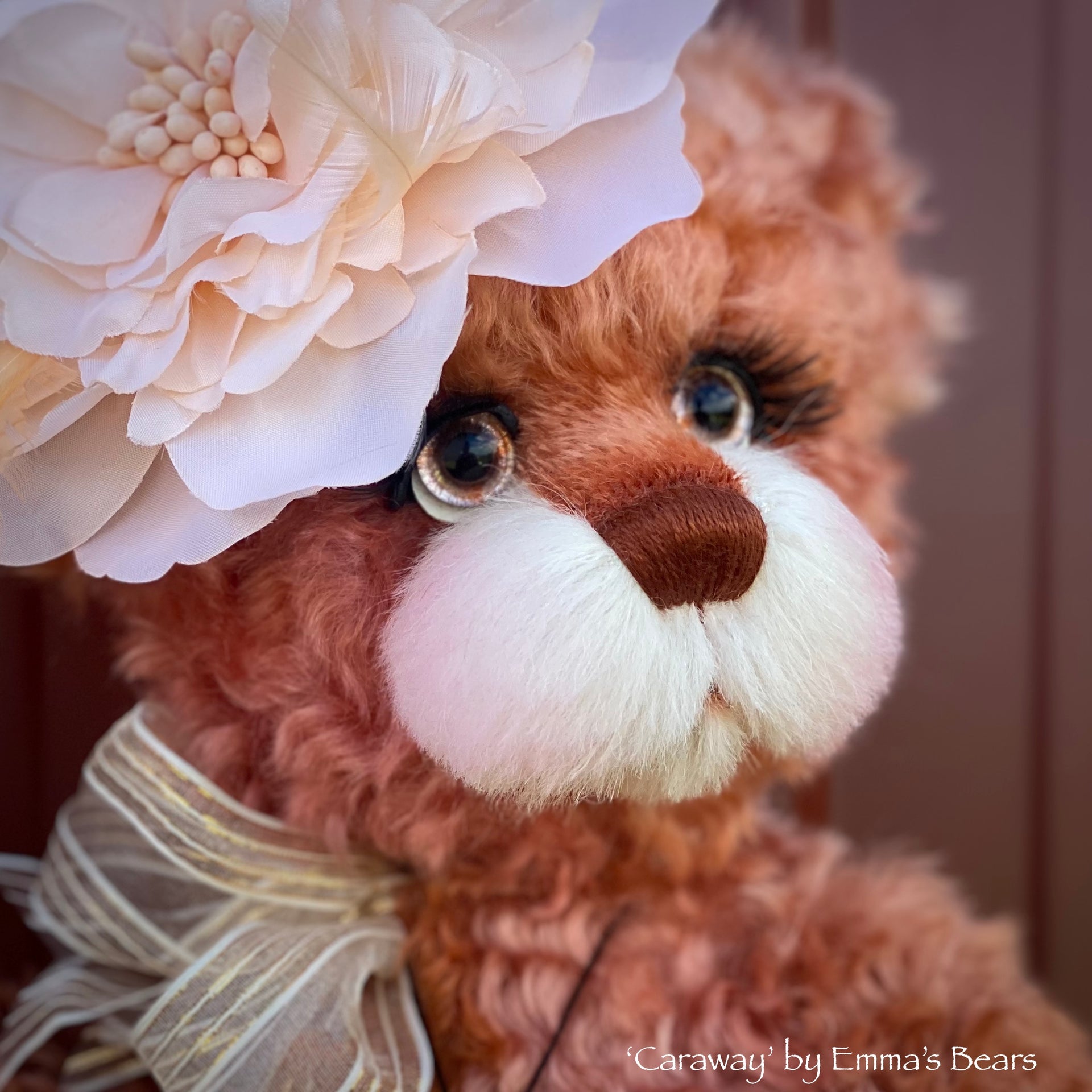 Caraway - 16" Curly Kid Mohair and Alpaca artist bear by Emma's Bears - OOAK